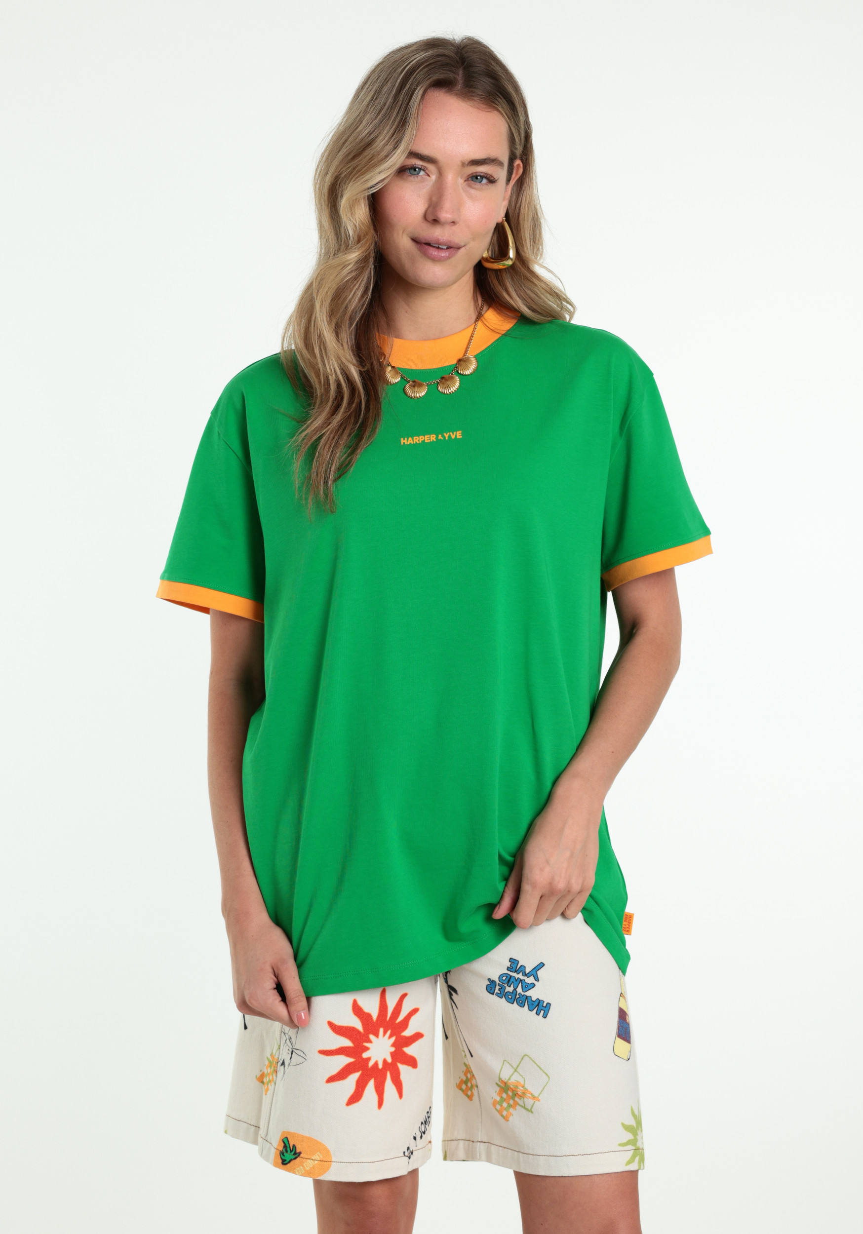 Harper & Yve T-shirt Bum Bum HS6Y300 Groen