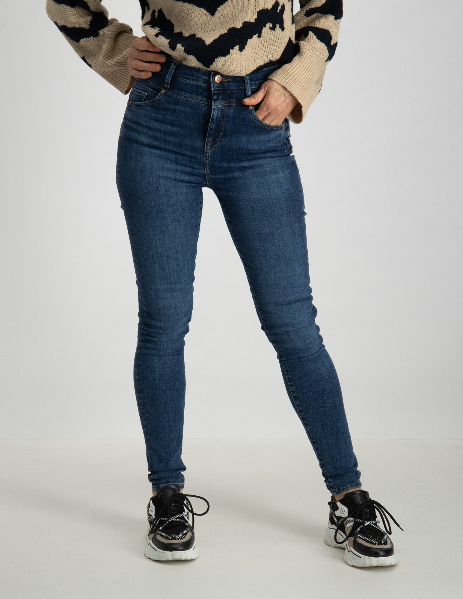 Cup of Joe Jeans skinny fit Lisa Donker blauw