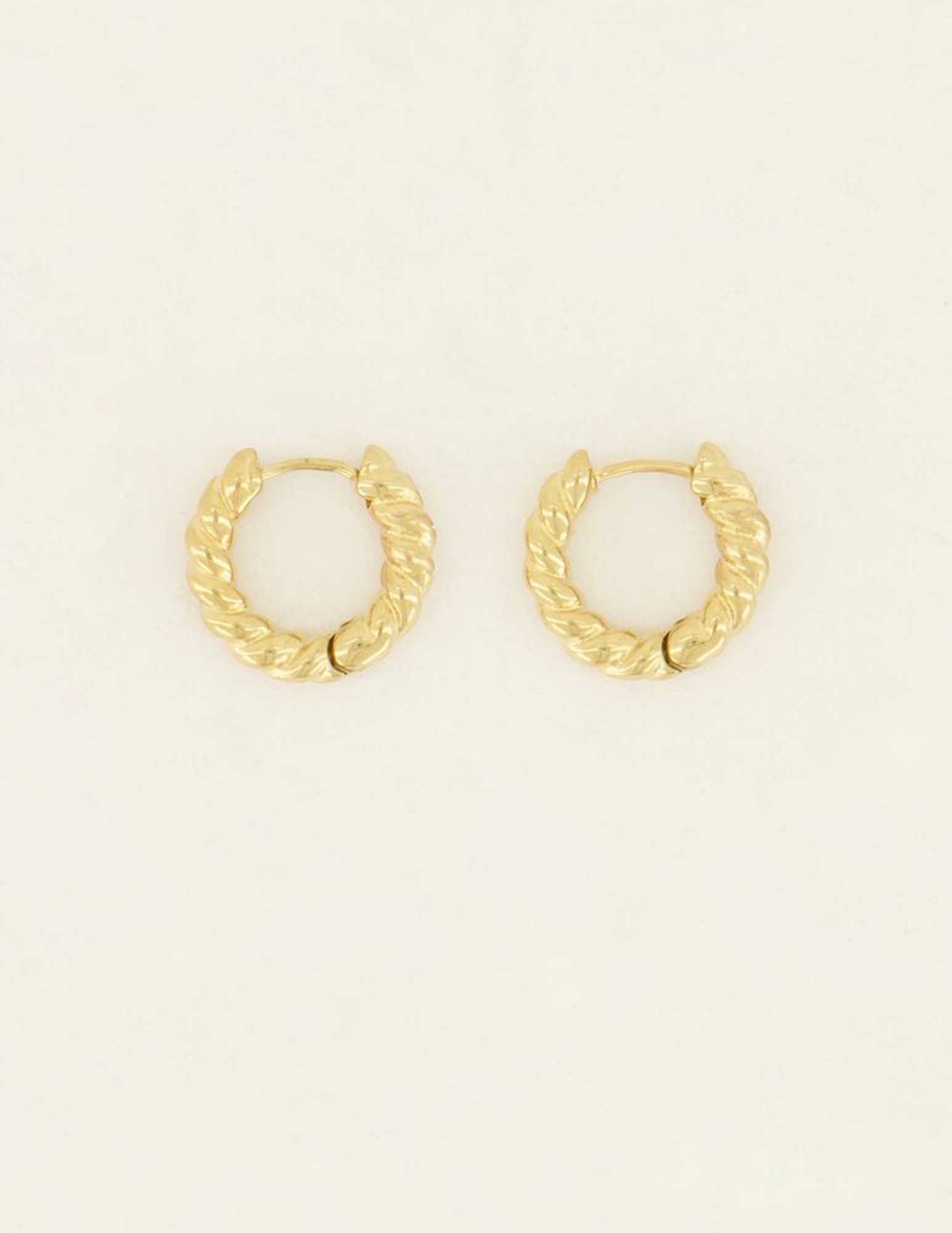 My Jewellery Oorringen gedraaid MJ08004 Goud