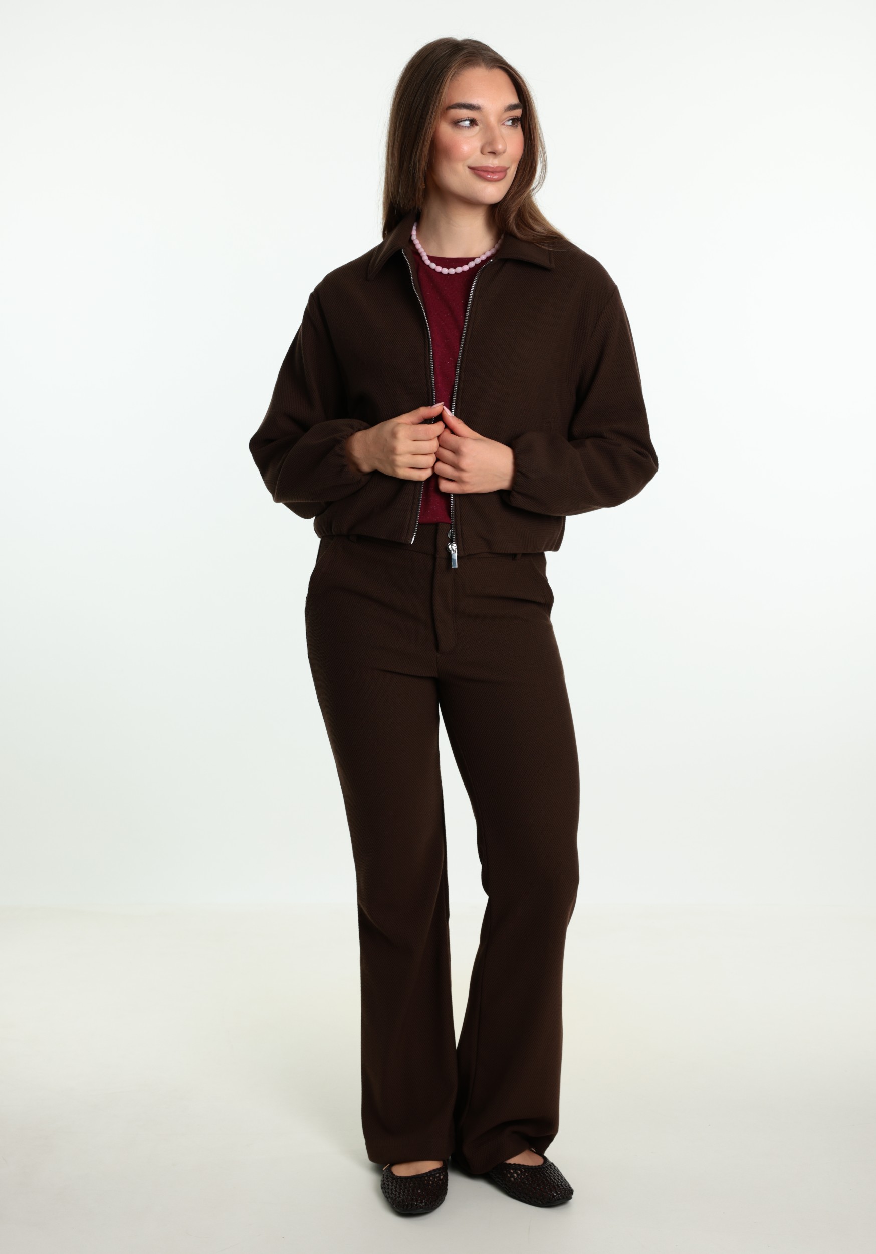 Geisha Broek comfy 61587-21 Donker bruin