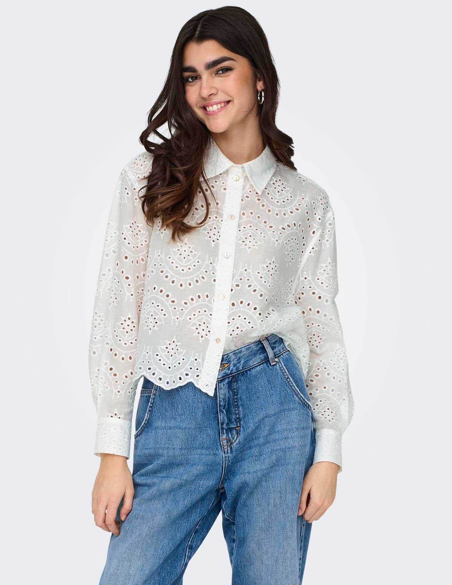 Only Blouse Valais 15269568 Wolwit-ecru