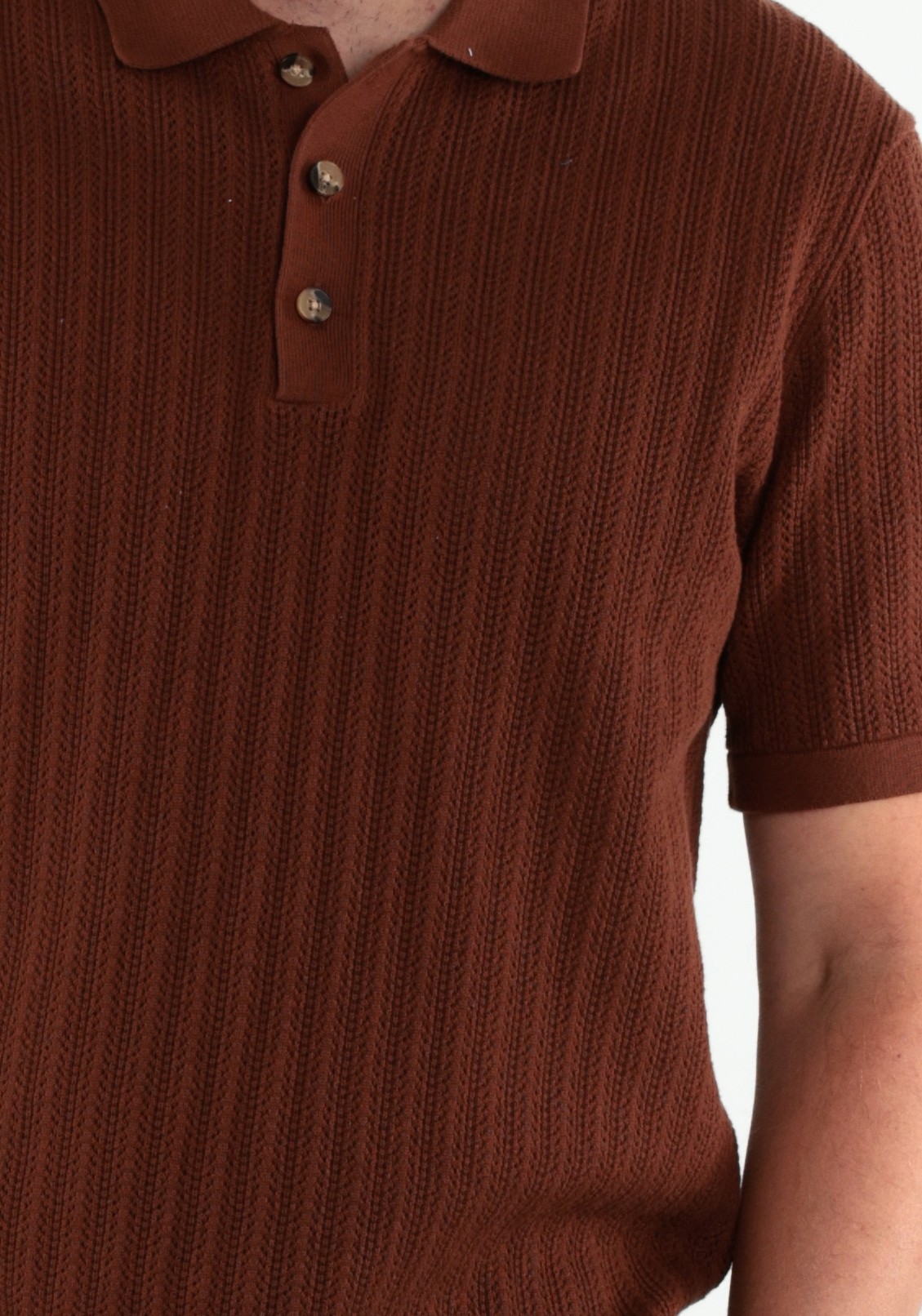 ONLY & SONS Polo Moon 22032760 Midden bruin