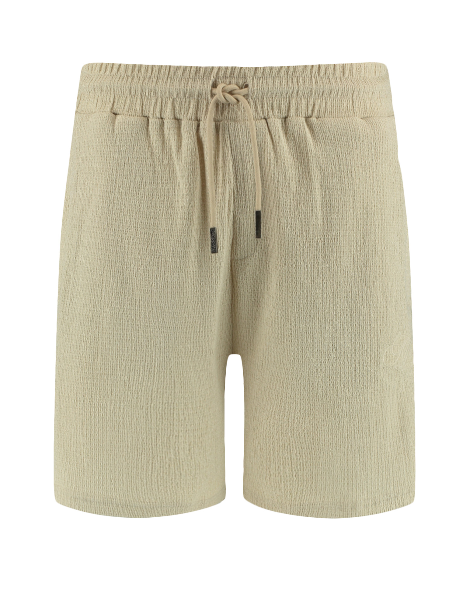 Malelions Short Emblem Seersucker MMC30026061 Beige