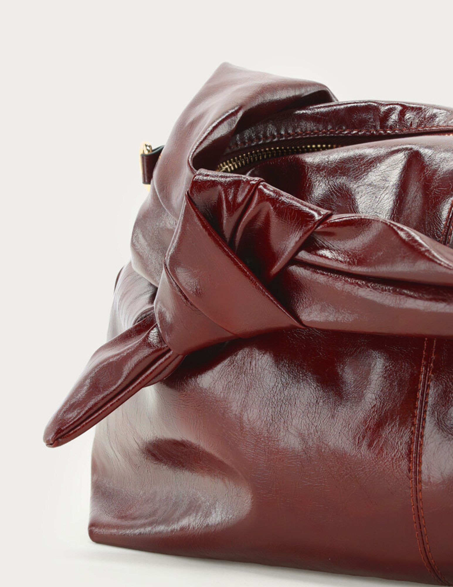 My Jewellery PU schoudertas met knoop MJ15229 Bordeaux