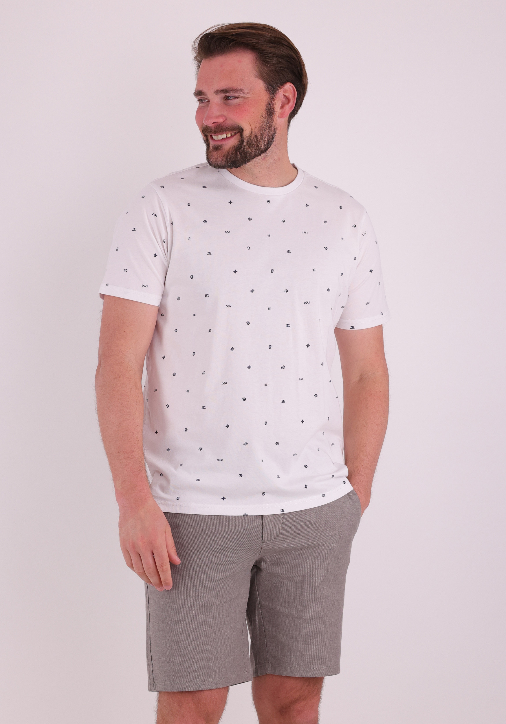 Petrol T-shirt M-1060-TSR131 Wit
