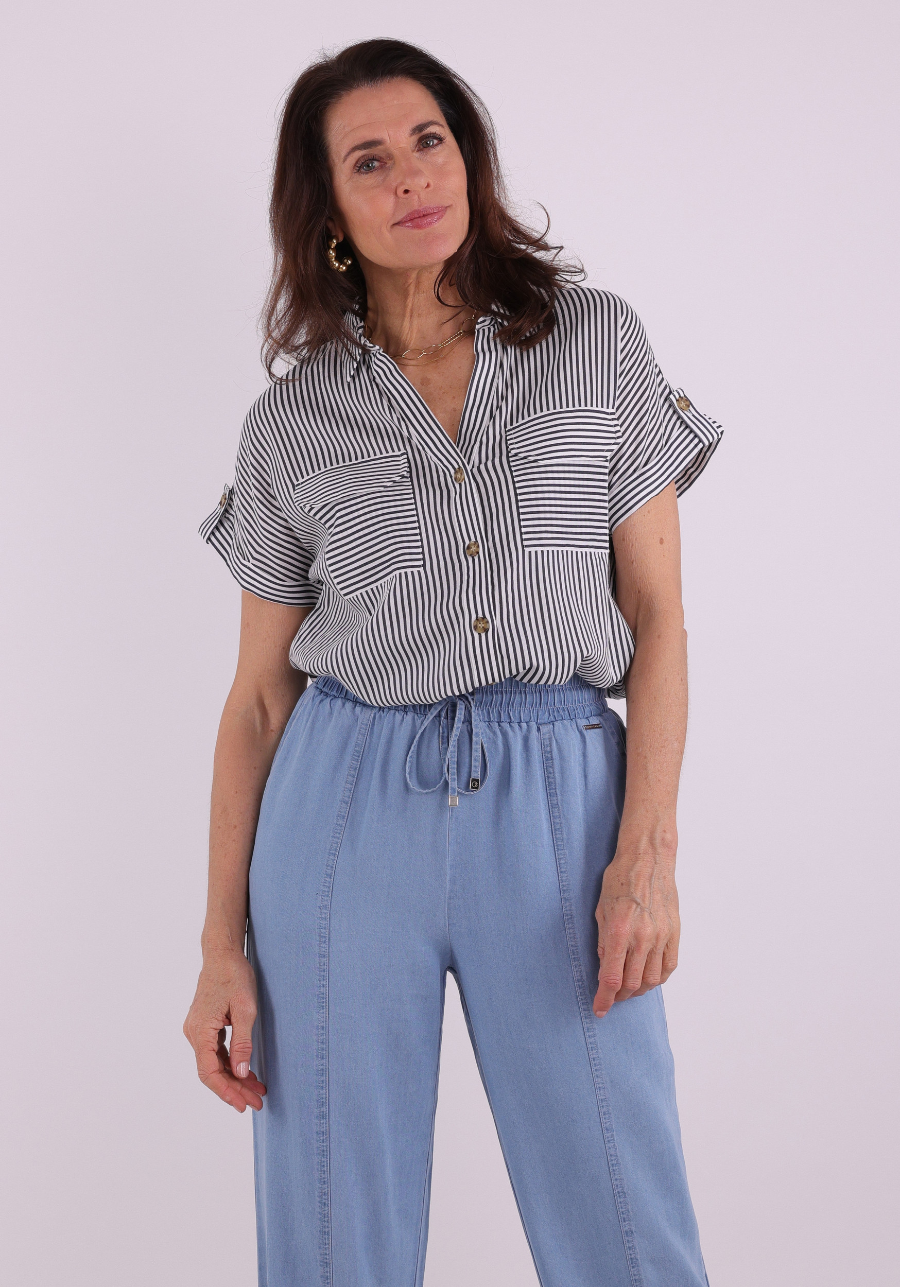 Vero moda Blouse Bumpy 10310139 Donker blauw