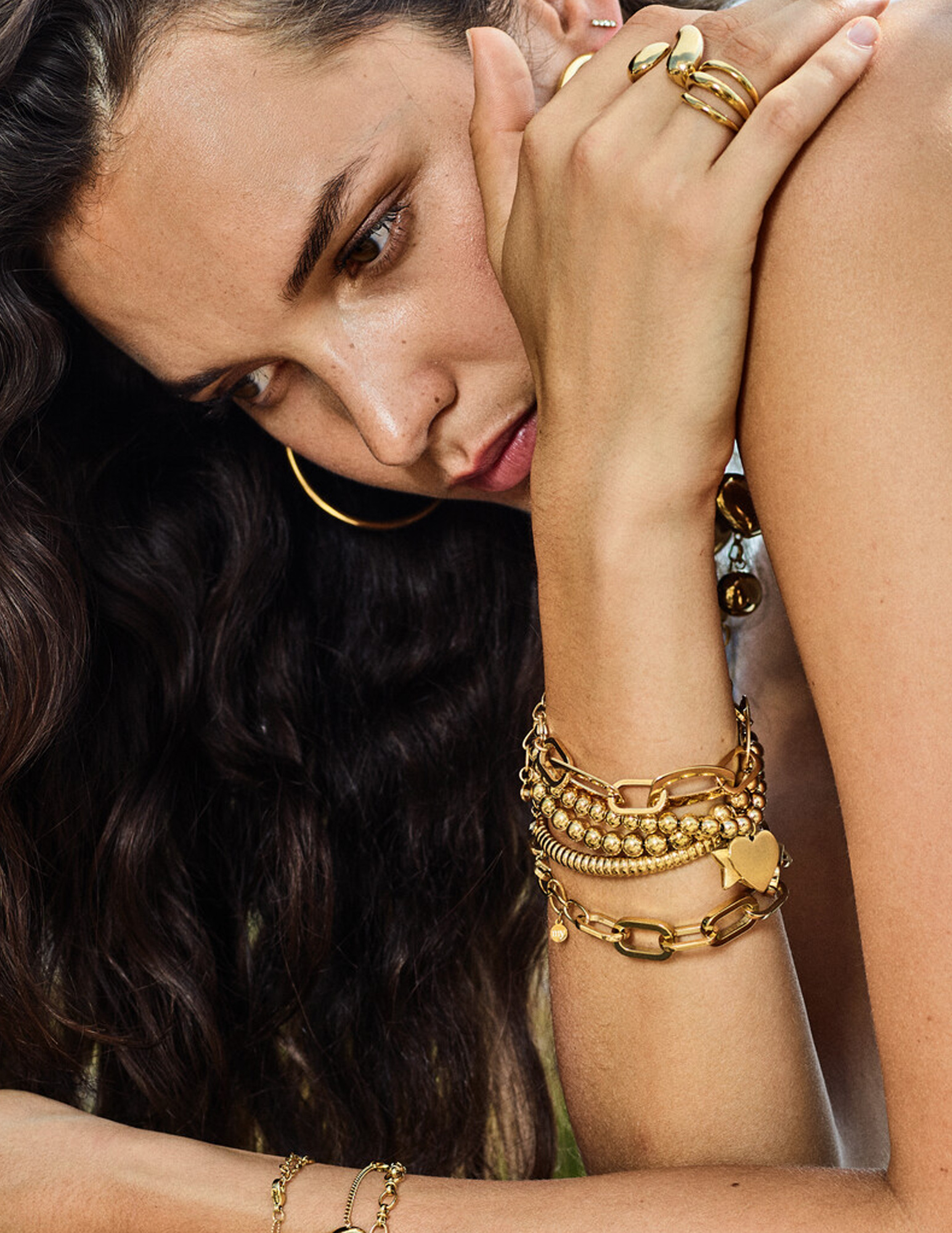 My Jewellery Bold statement armband ovaal MJ14123 Goud