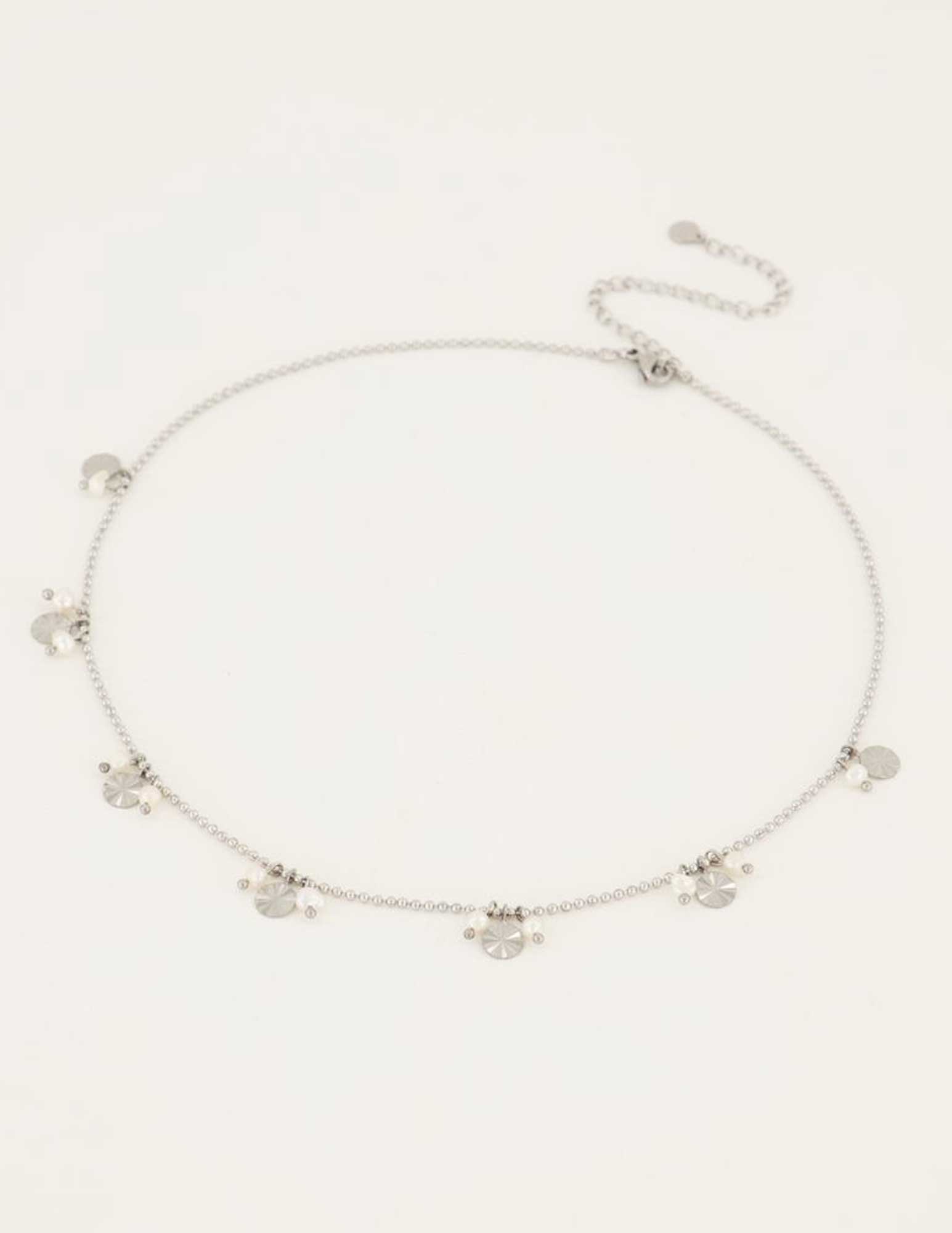 My Jewellery Ketting Shapes ketting met parels MJ05864 Zilver