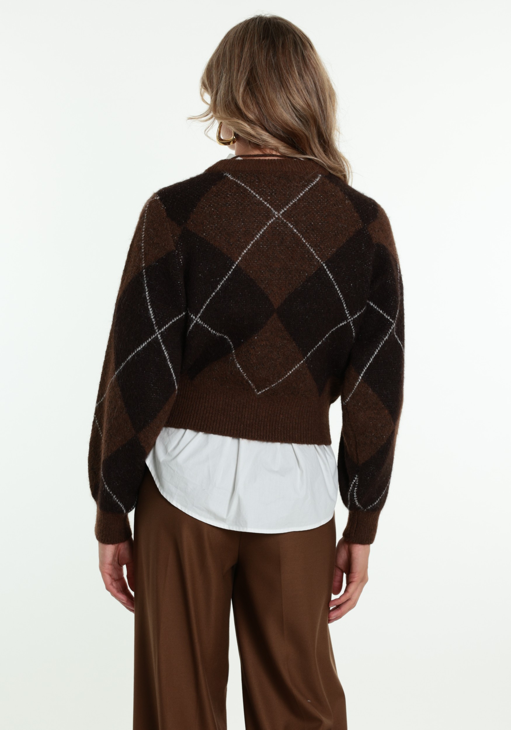 VERO MODA Trui Darla 10356262 Midden bruin