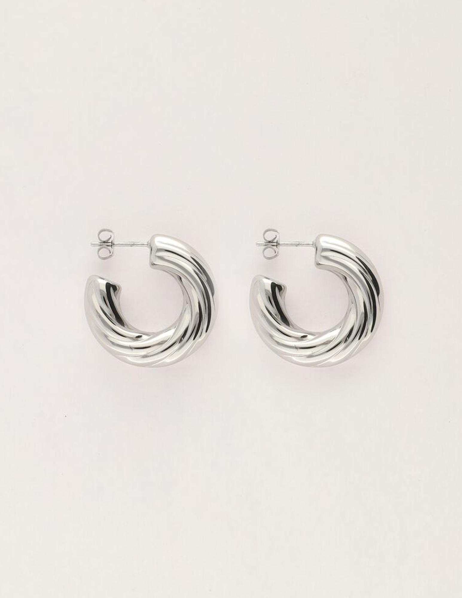 My Jewellery Vintage oorringen klein gedraaid MJ11525 Zilver