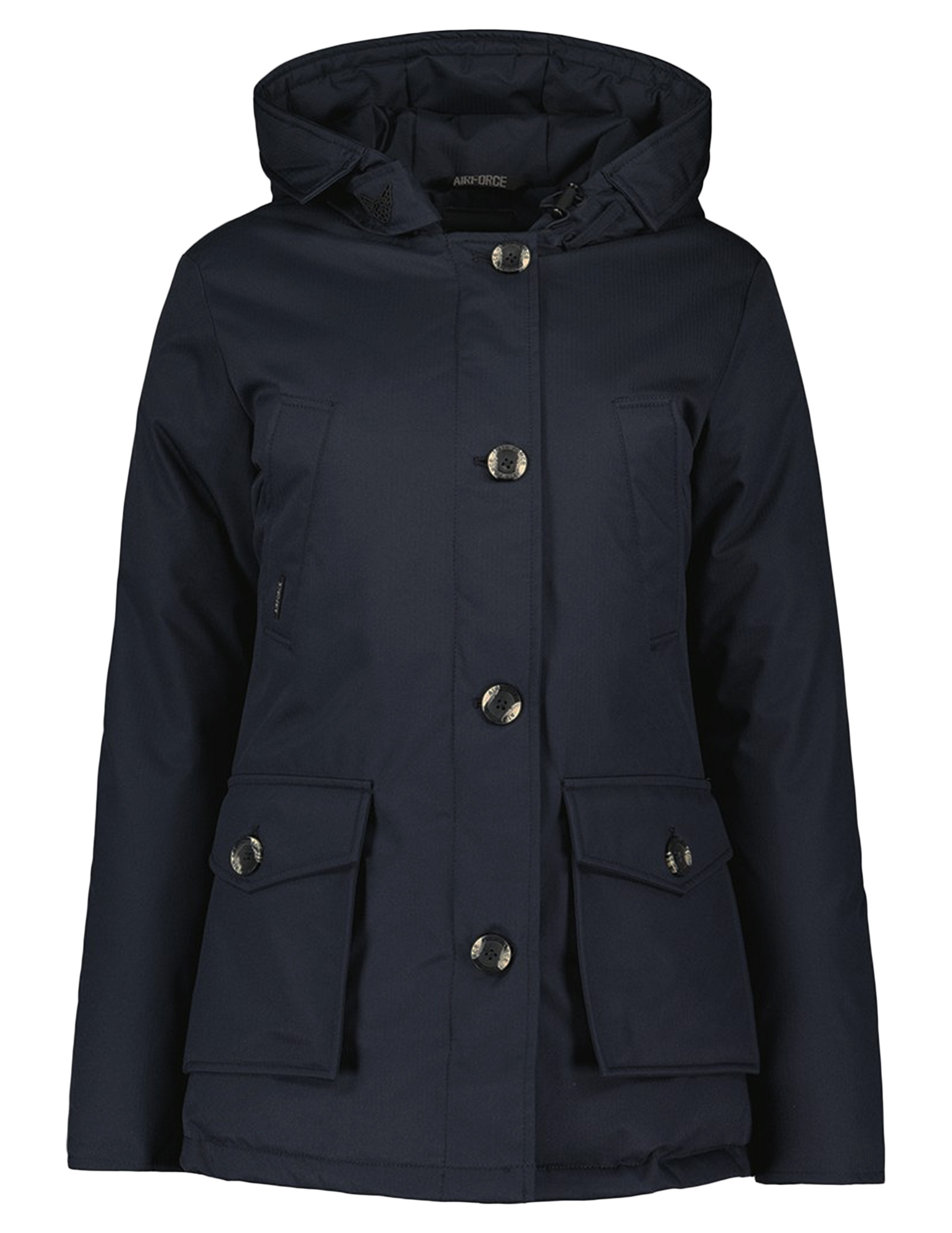 AIRFORCE Winterjas 4 Pocket Parka Herringbone HRW0437 Donker blauw