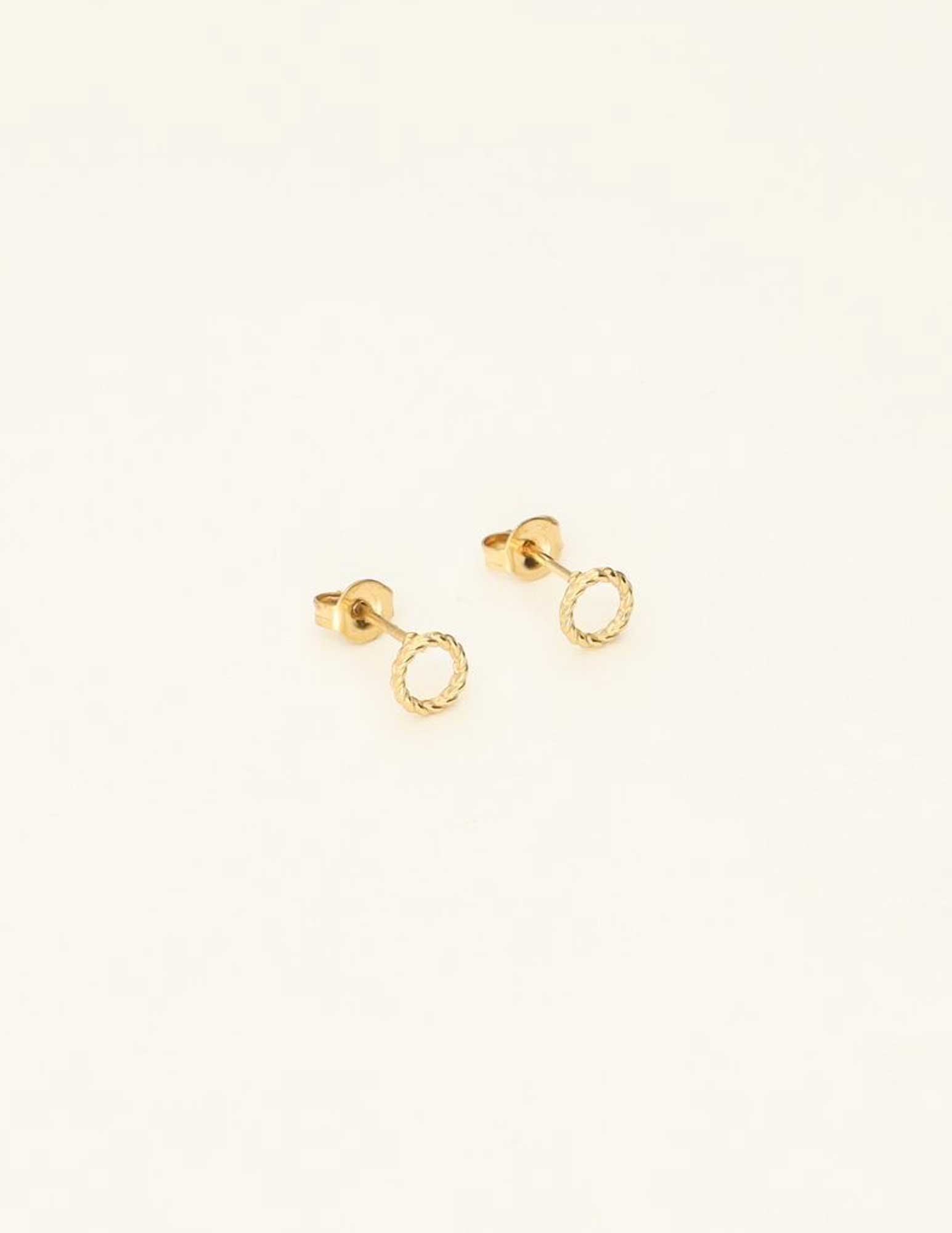 My Jewellery Studs gedraaide circel MJ08527 Goud
