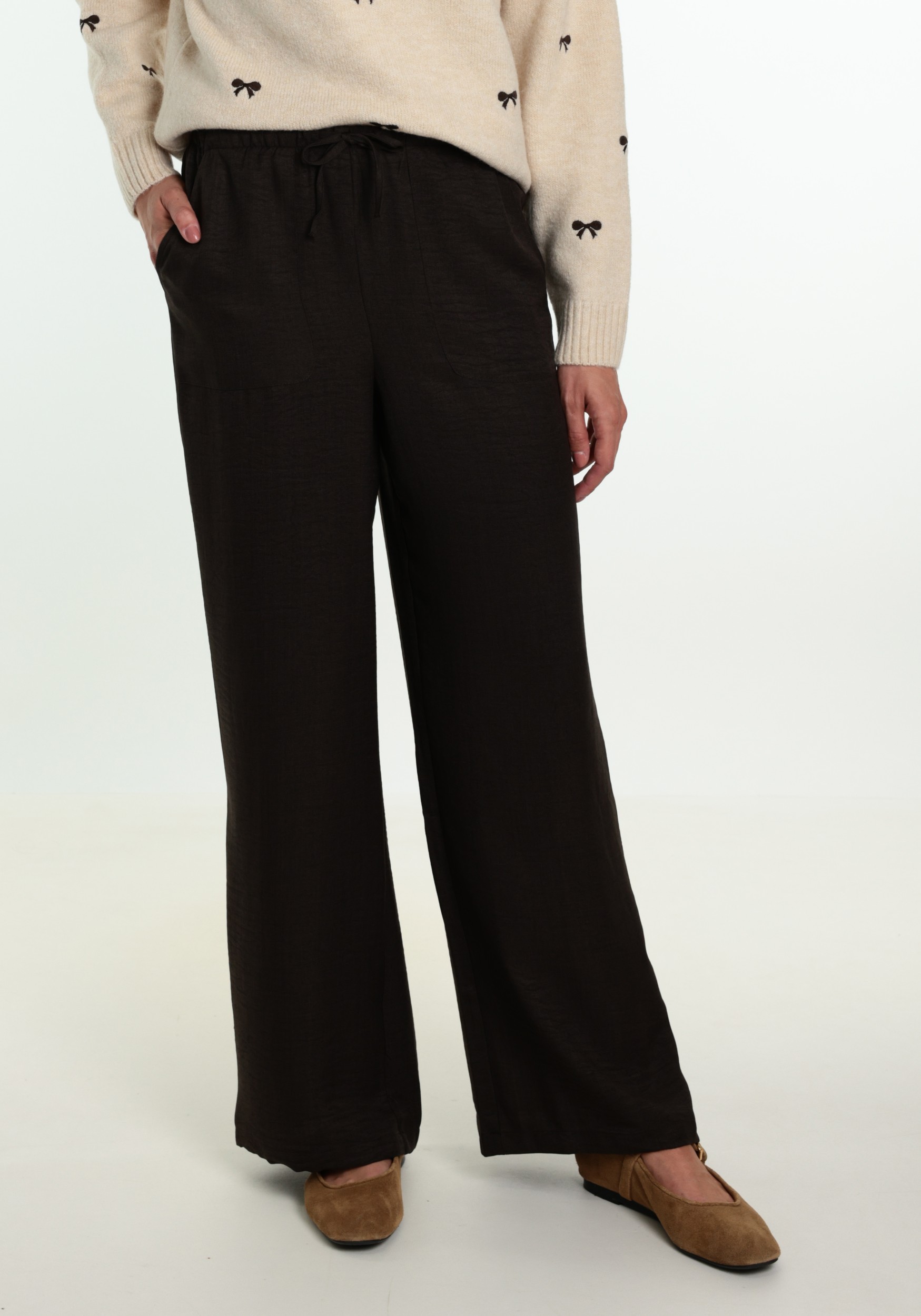 VERO MODA Broek Melaney 10316385 Donker bruin