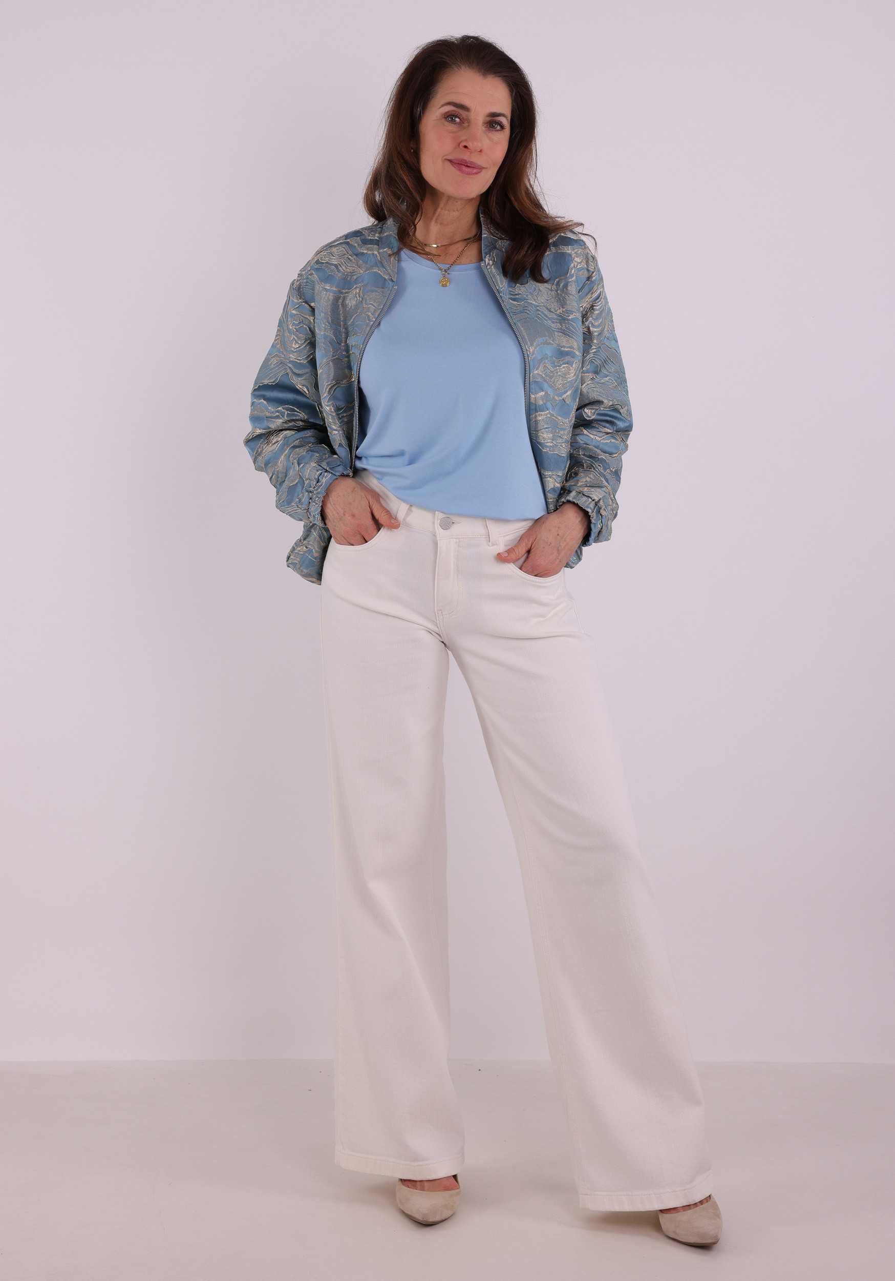 Only T-shirt Moster 15106662 Licht Blauw