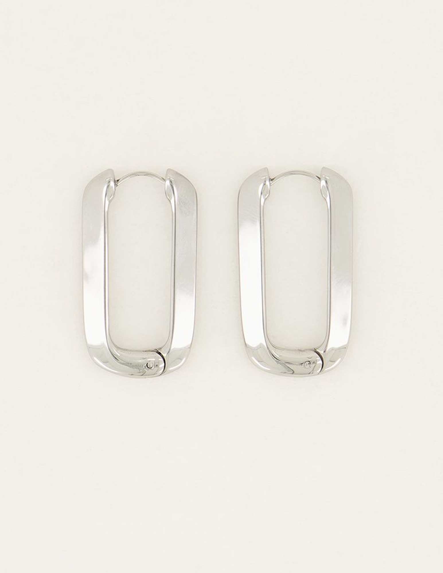 My Jewellery Oorbellen Shapes rechthoekig MJ05550 Zilver