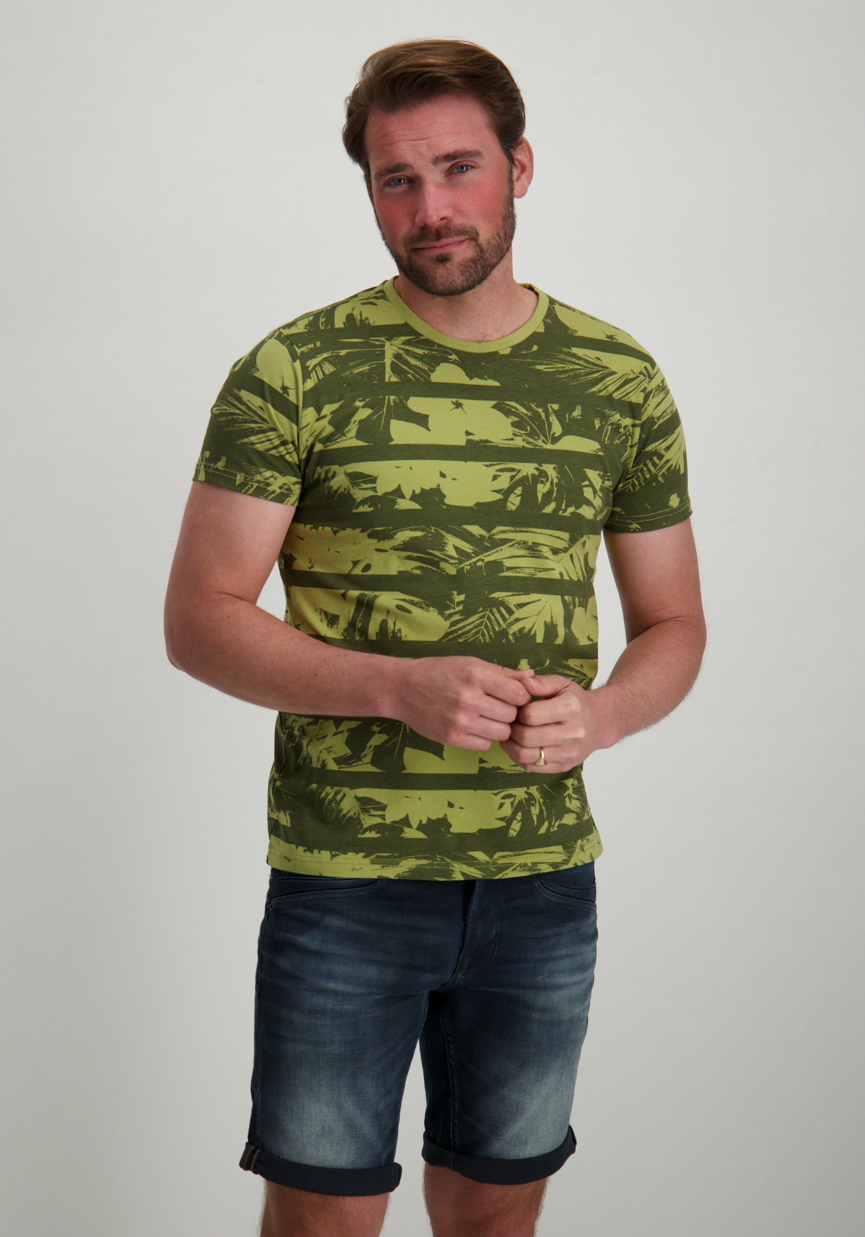 Petrol T-shirt M-1050-TSR113 Groen