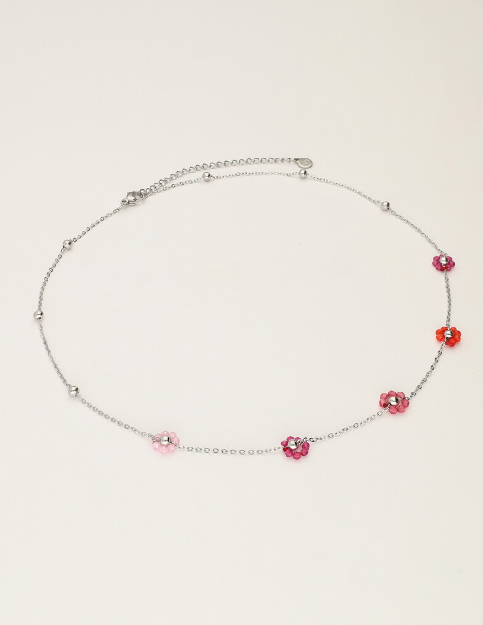 My Jewellery Sunrocks ketting met bloemen MJ12203 Zilver