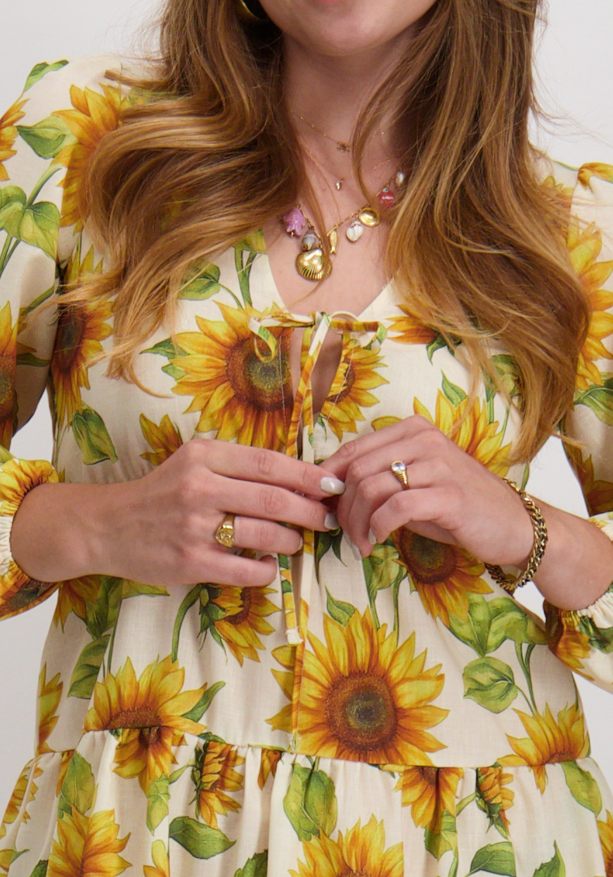 Vero moda Jurk Birdie 10325143 Beige