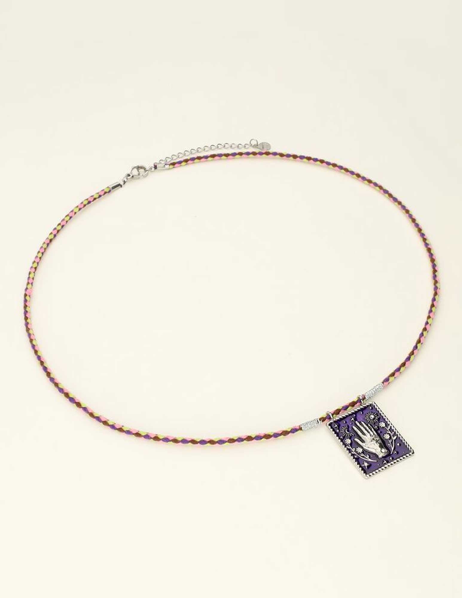 My Jewellery Mystic ketting met paarse bedel MJ09428 Zilver