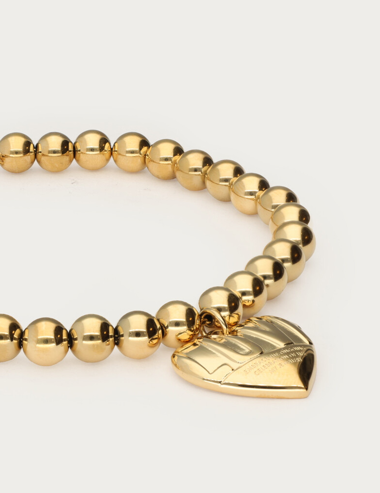 My Jewellery Bold kralenarmband met hart MJ14128 Goud