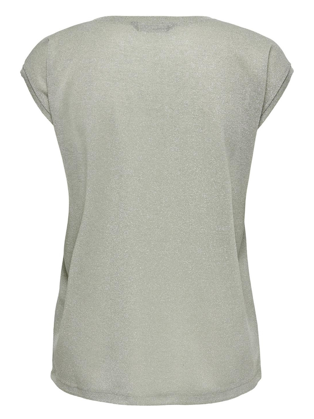 Only T-shirt Silvery lurex 15136069 Khaki
