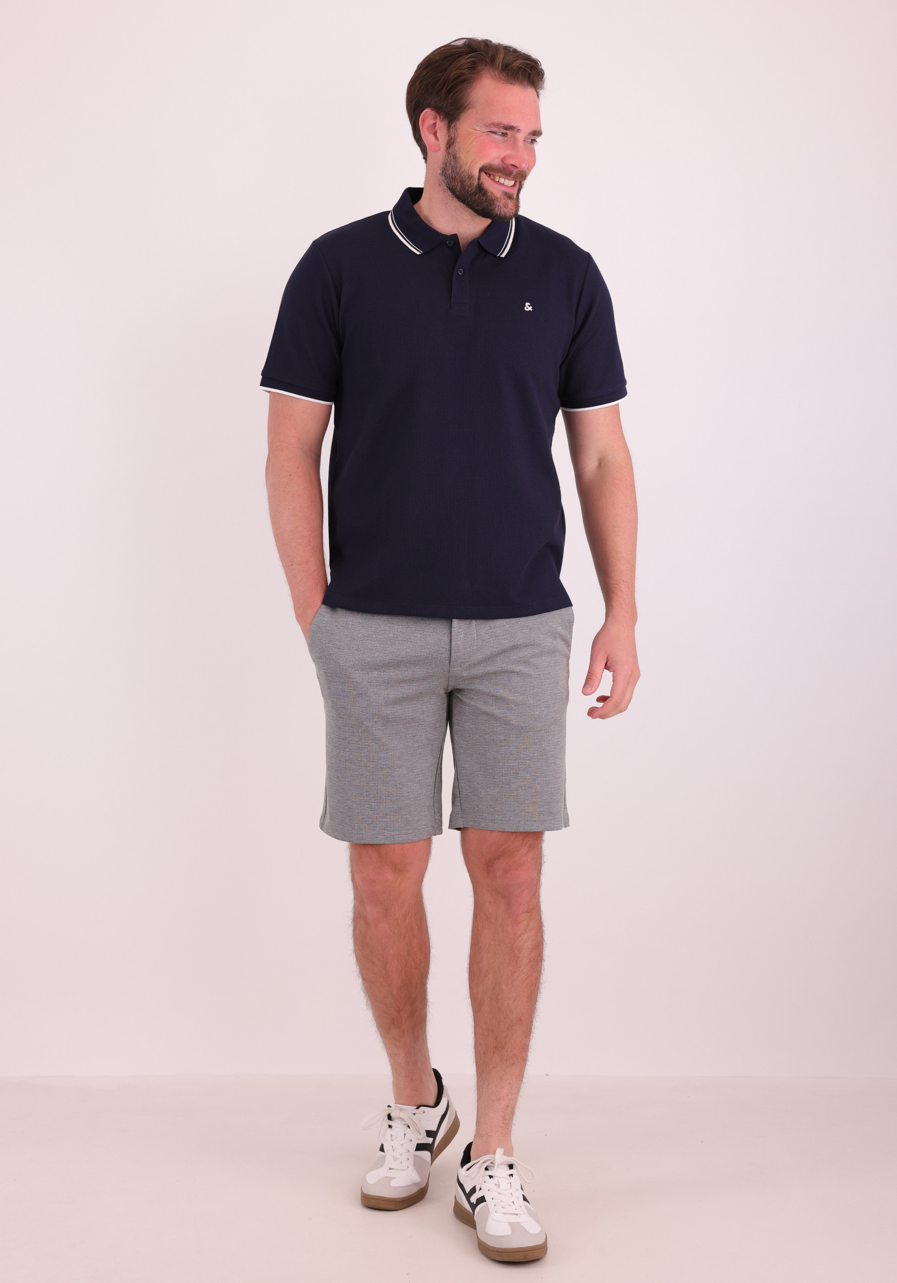 JACK & JONES Polo Austin 12268130 Donker blauw