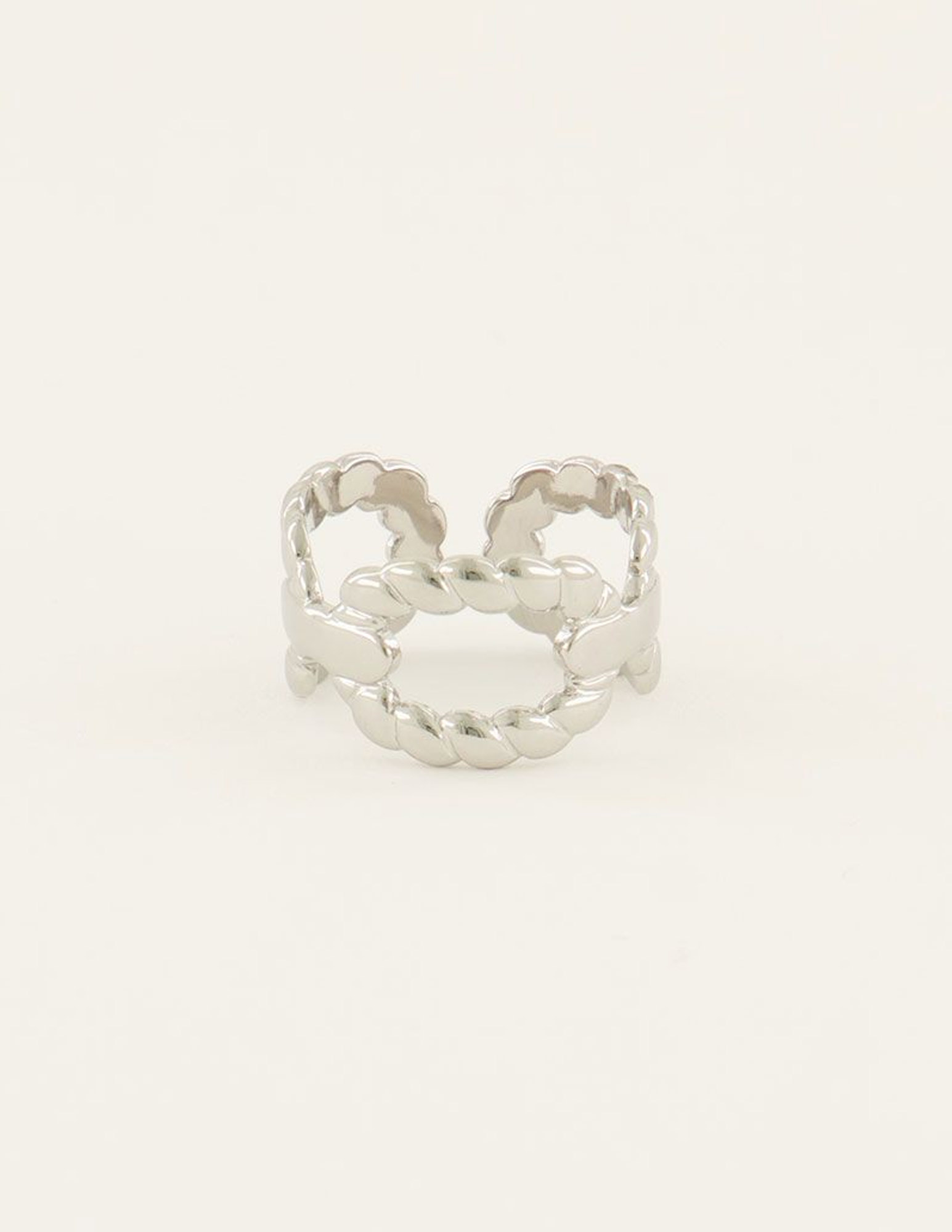 My Jewellery Ring met schakels MJ07718 Zilver