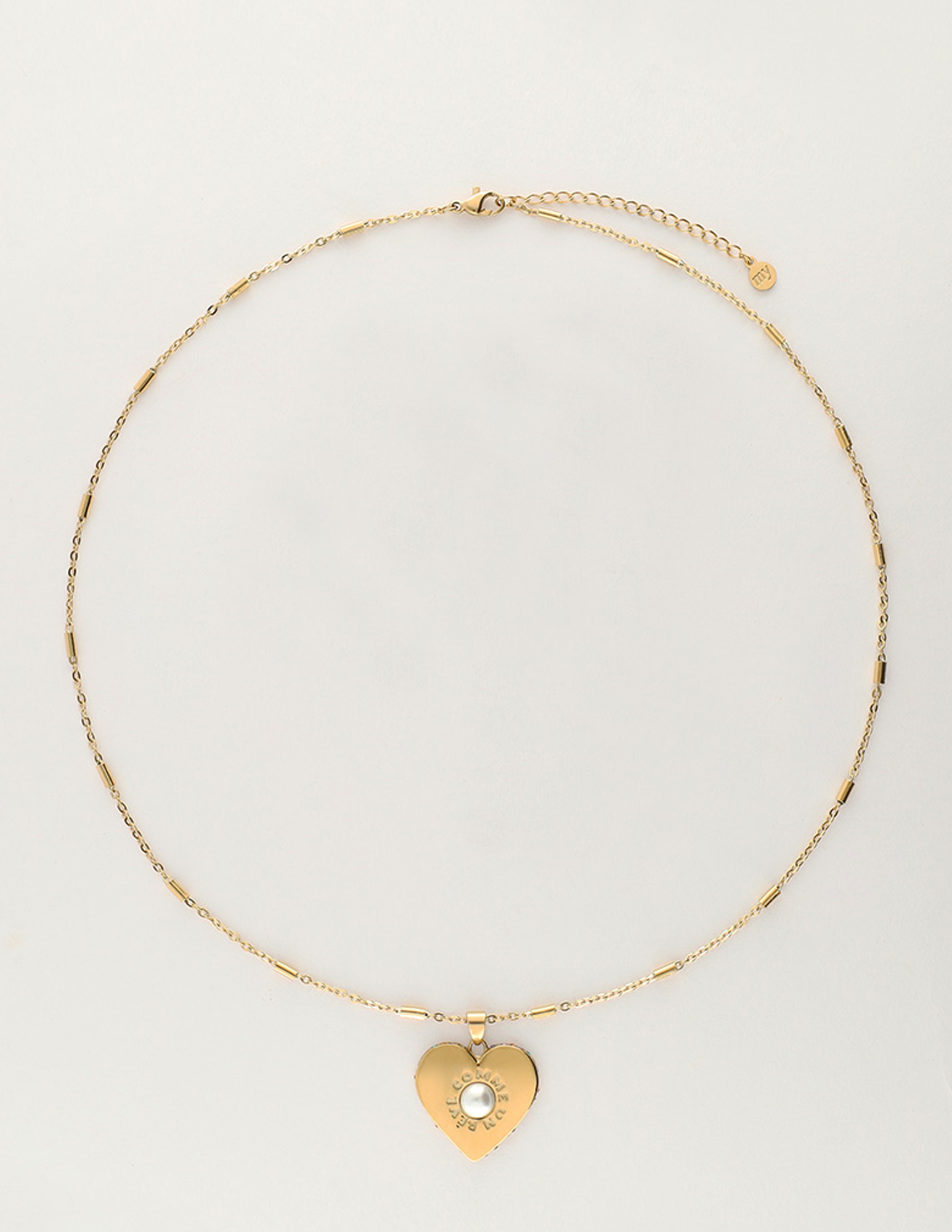 My Jewellery Ketting met hart en parel MJ11309 Goud