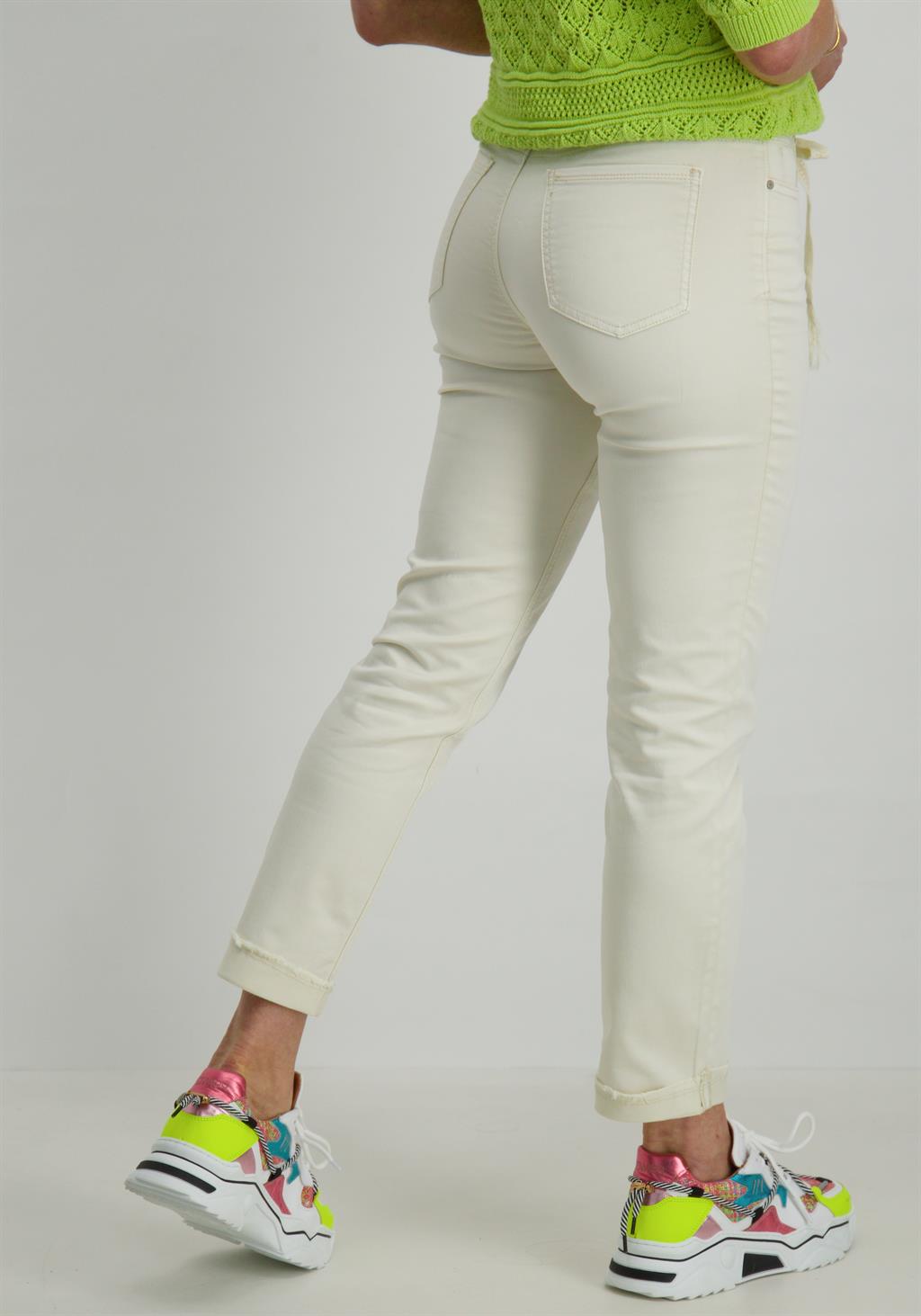 Geisha Broek met ceintuur 41012-10 Wolwit-ecru