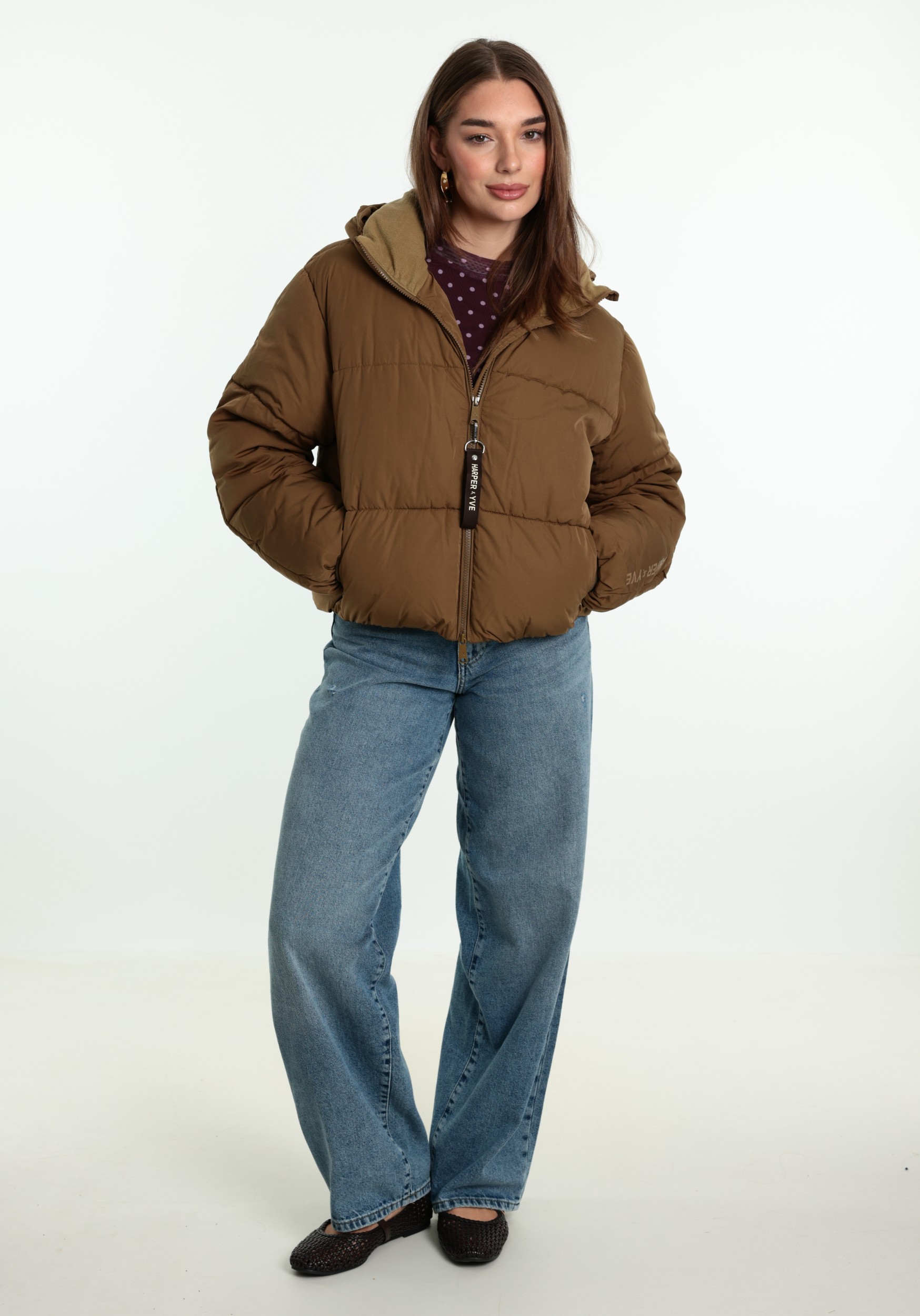 Harper & Yve Winterjas Ibby AW6N222 Midden bruin
