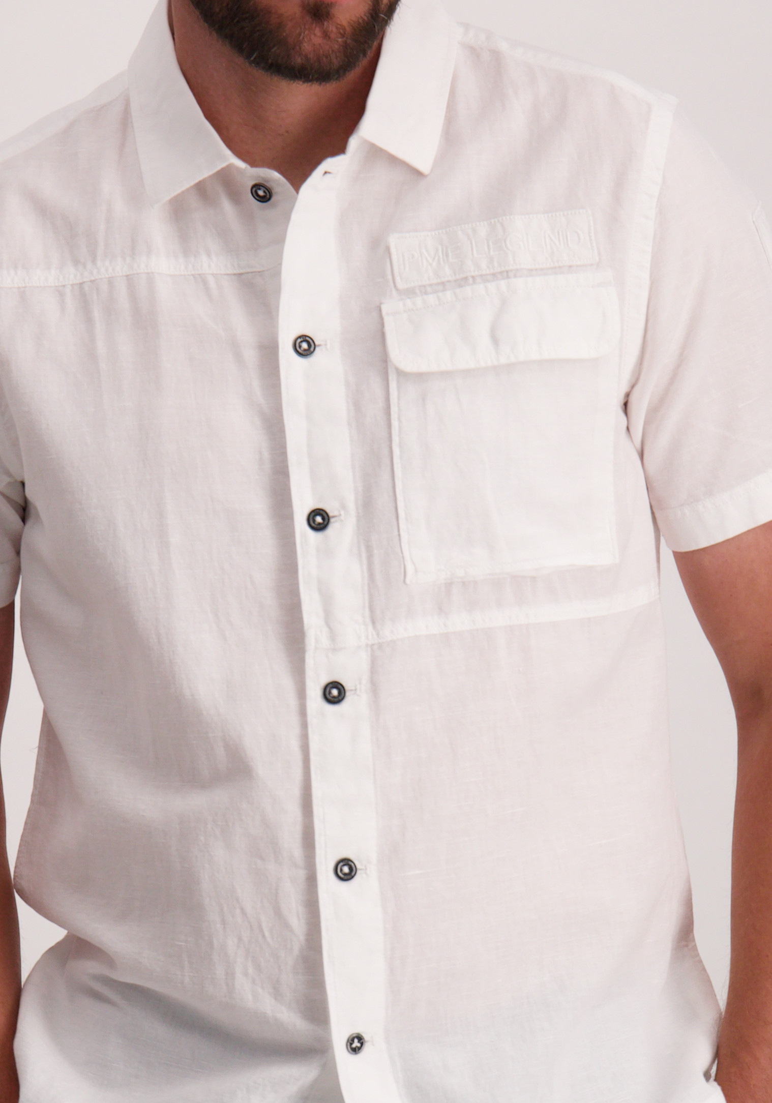PME Legend Overhemd korte mouw PSIS2505230 Wit