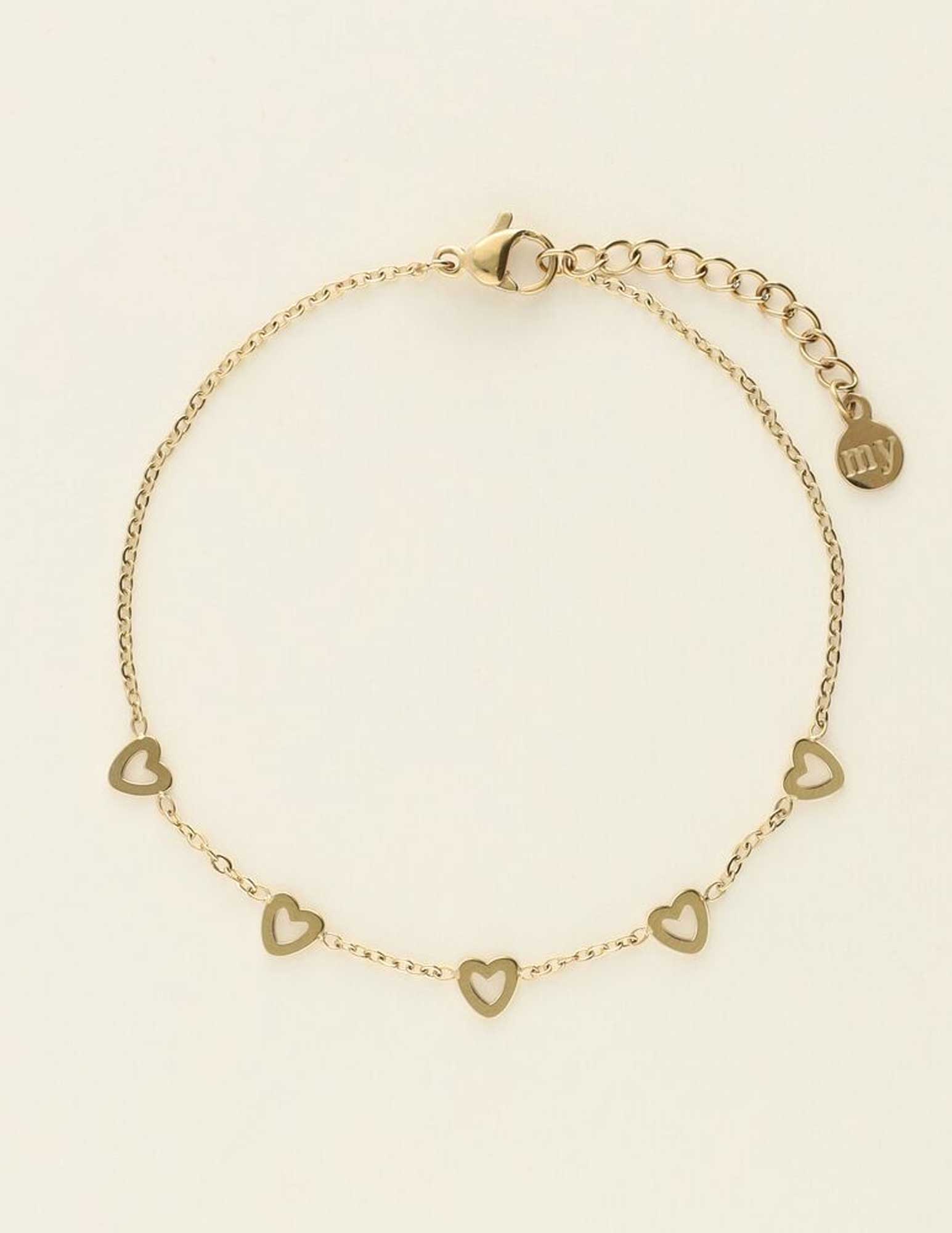My Jewellery Armband met hartjes MJ09231 Goud
