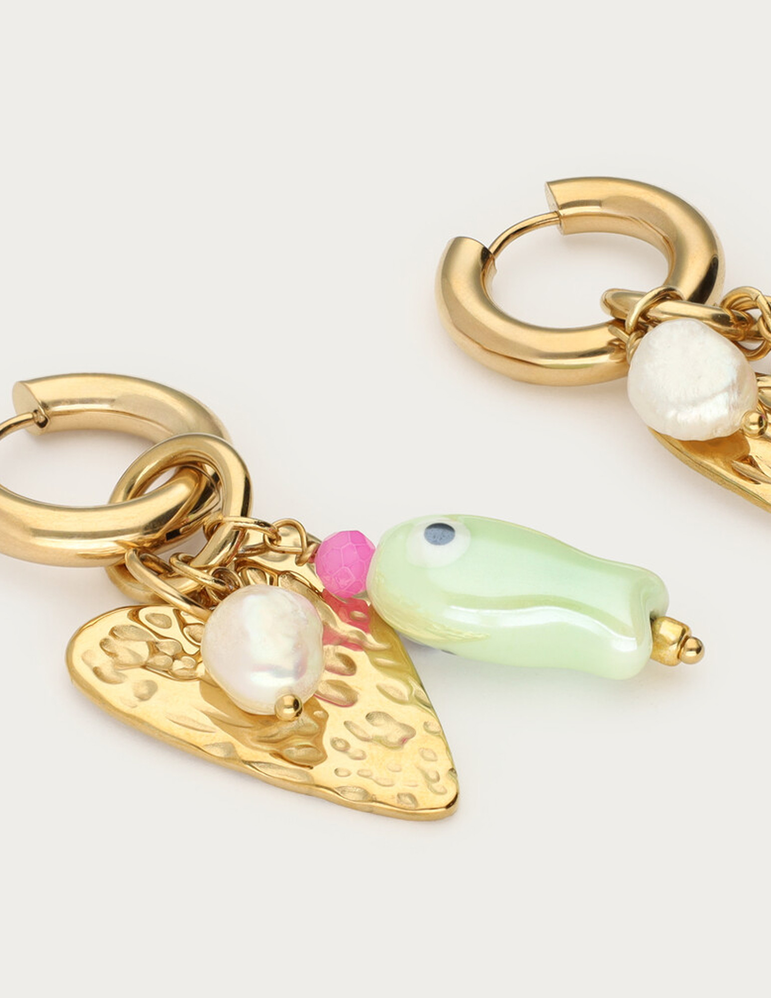 My Jewellery Fruits de Mer oorringen met vis MJ13165 Goud