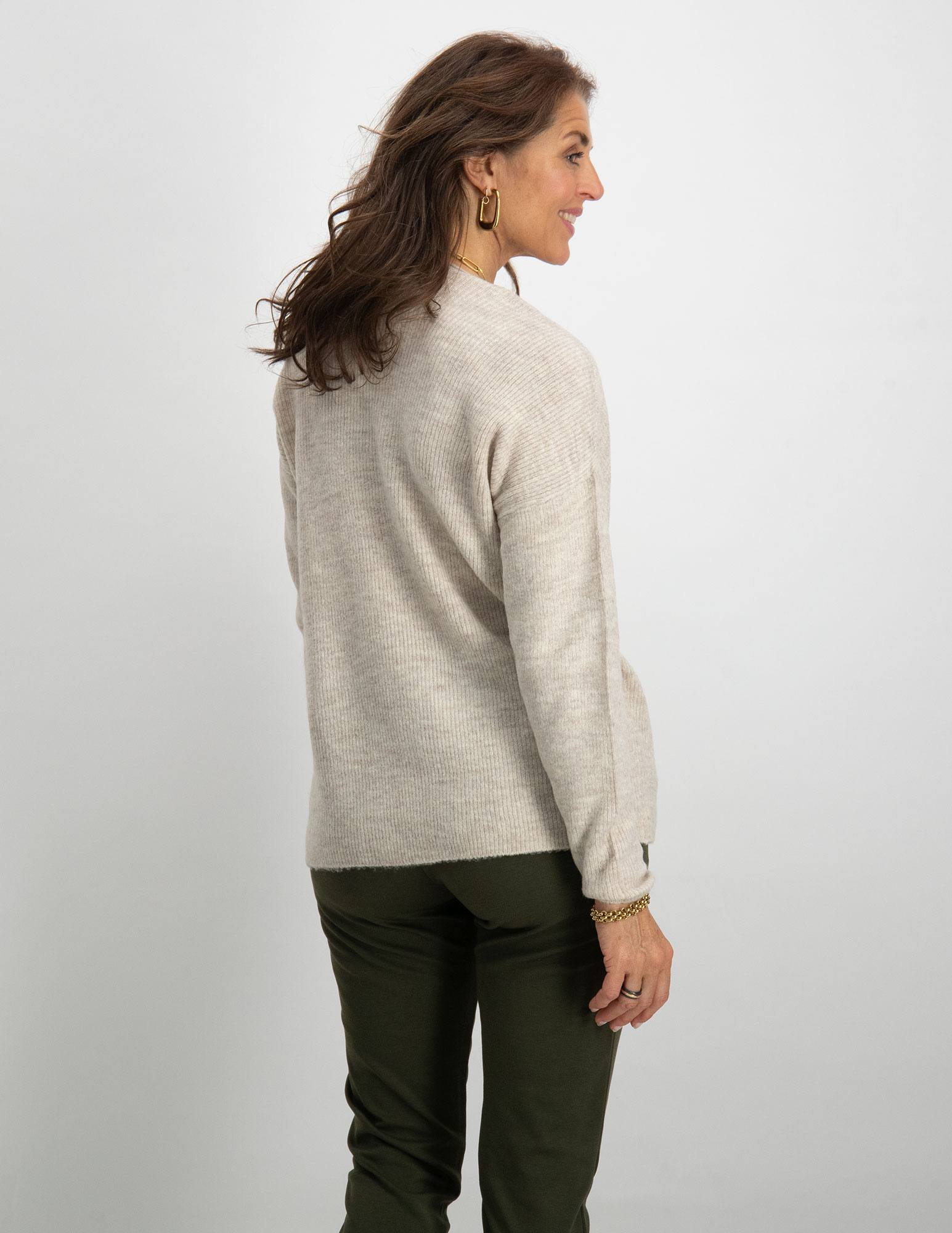 Vero moda Trui Crewlefile 10233357 Wolwit-ecru