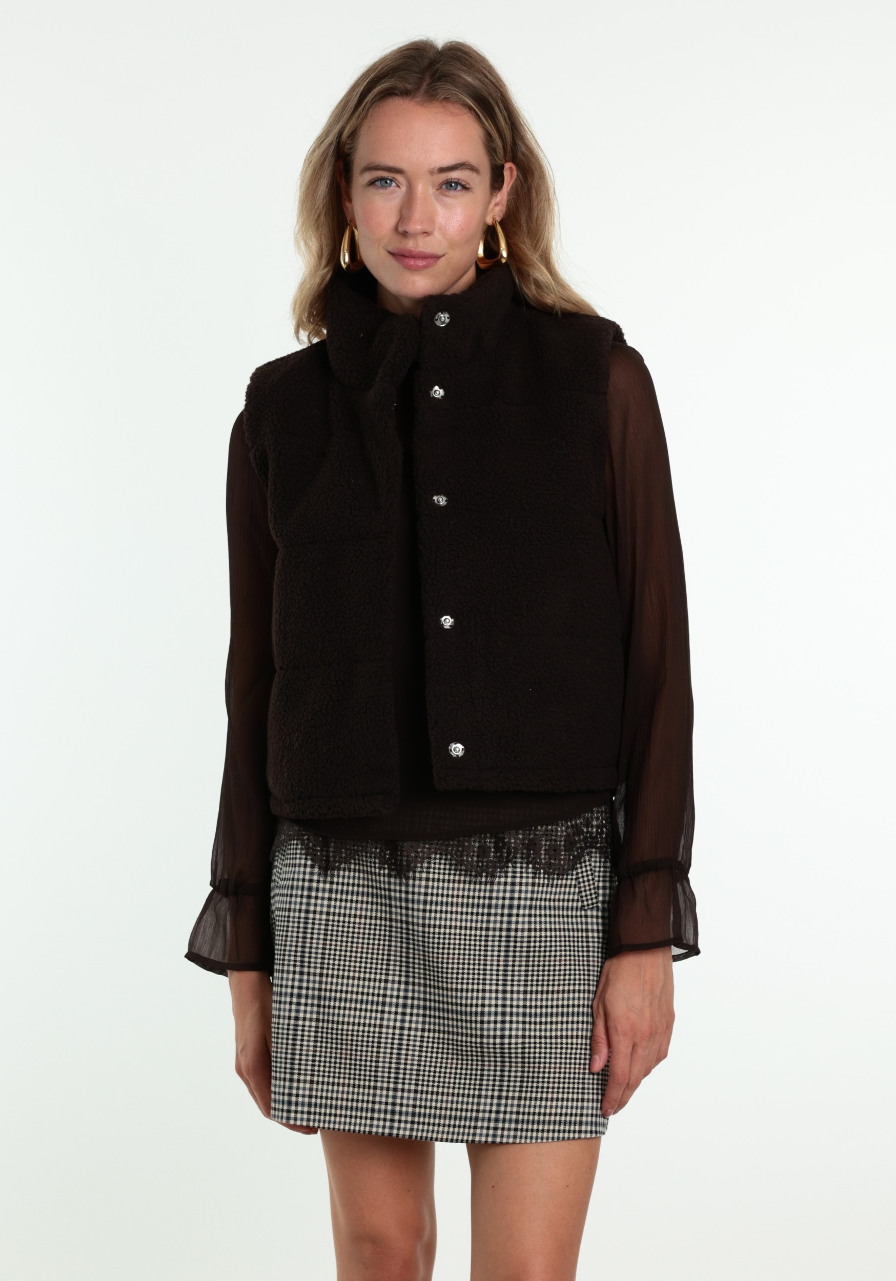 ONLY Bodywarmer Sandra teddy 15320630 Bruin