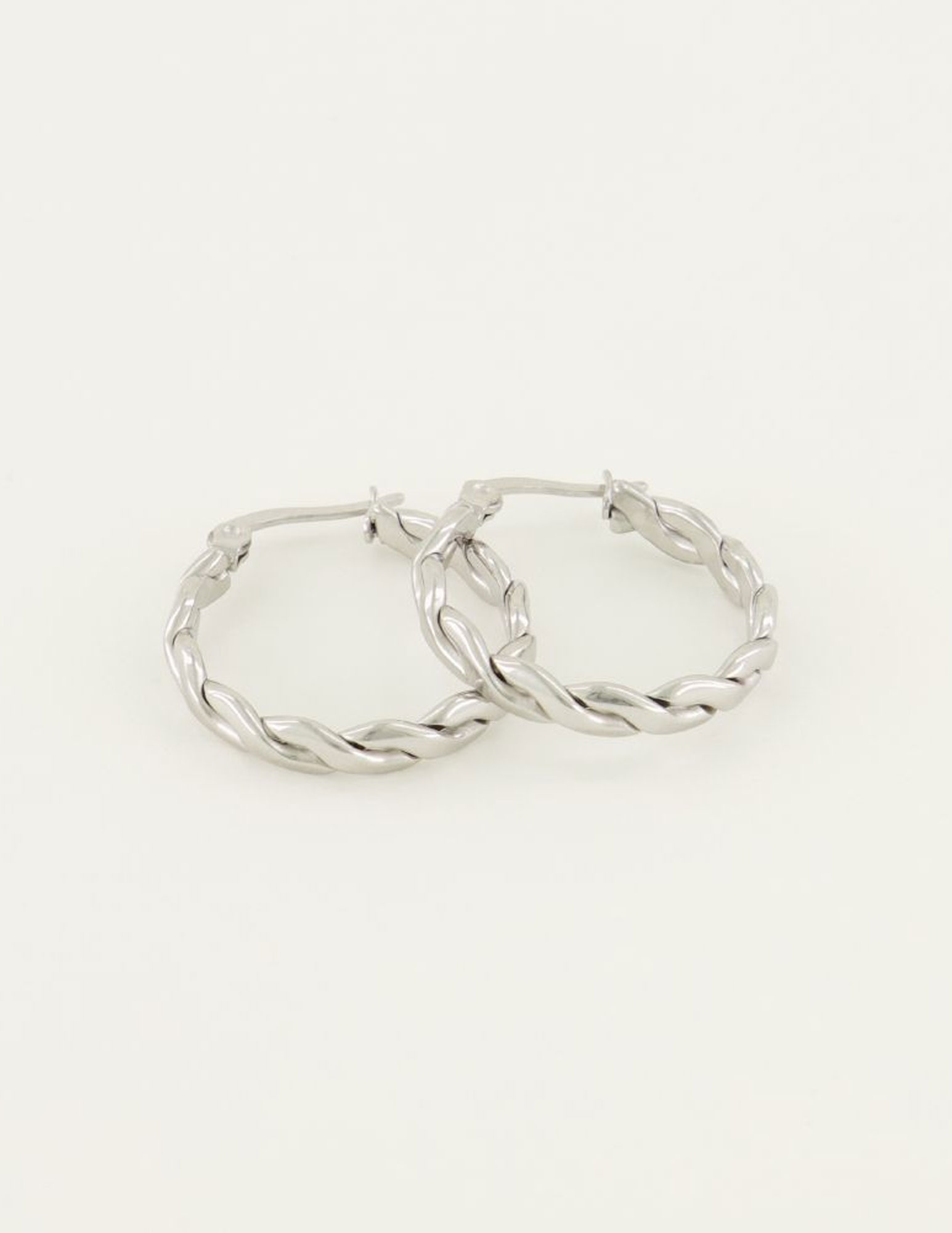 My Jewellery Oorringen rond touwpatroon MJ04358 Zilver