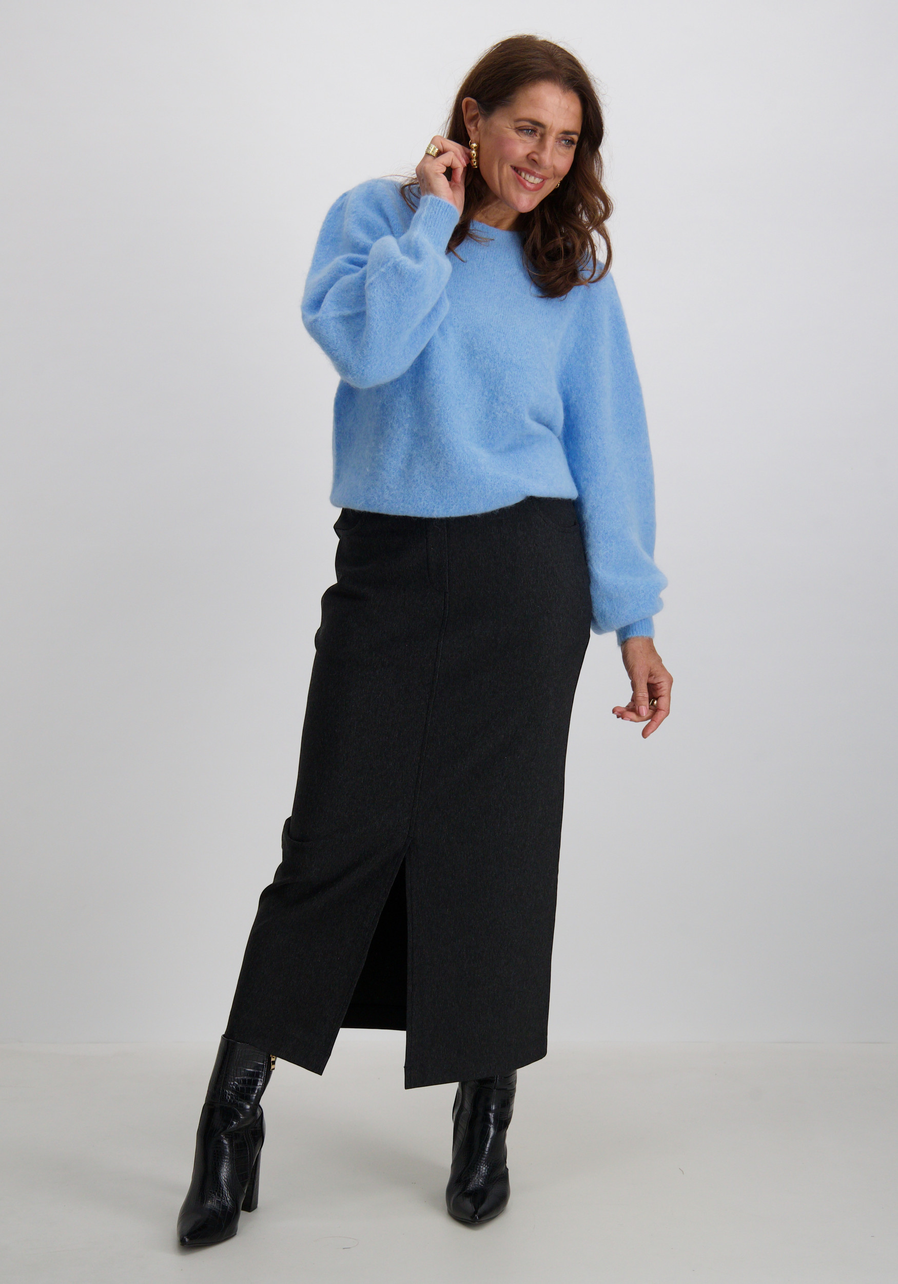 Jansen Amsterdam Rok GEORGIE W25 Donker Grijs