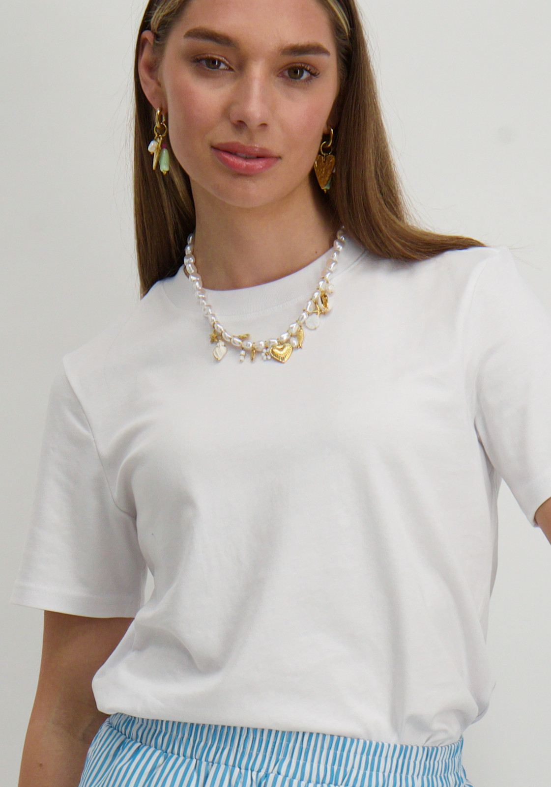 ONLY T-shirt Monja 15320892 Wit