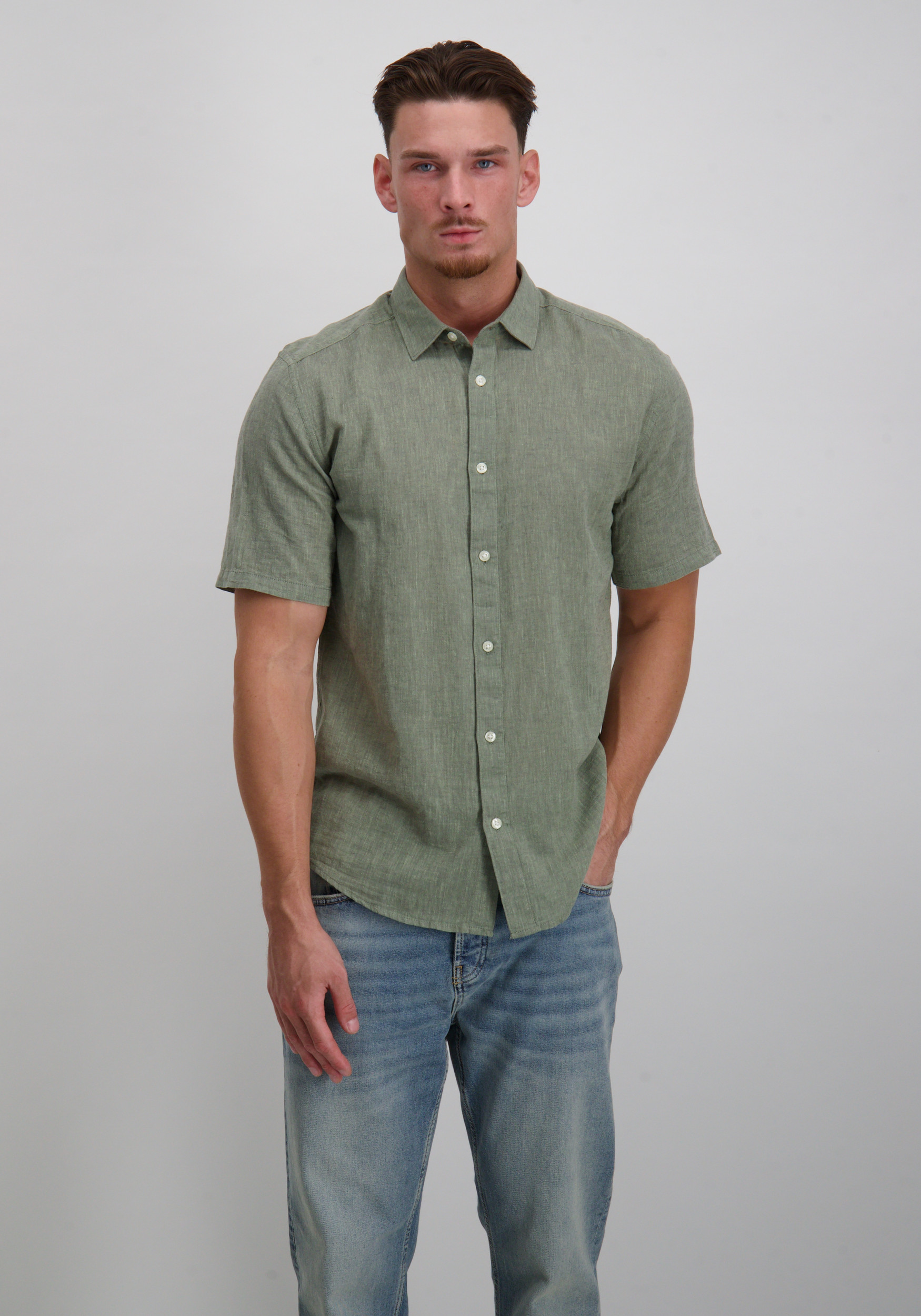 ONLY & SONS Overhemd Caiden 22009885 Midden groen