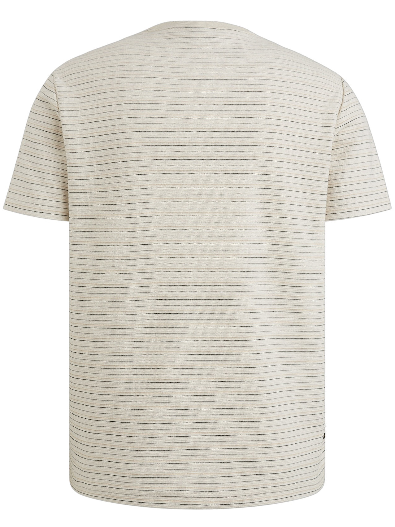 PME Legend T-shirt Gestreept PTSS2506555 Wolwit-ecru