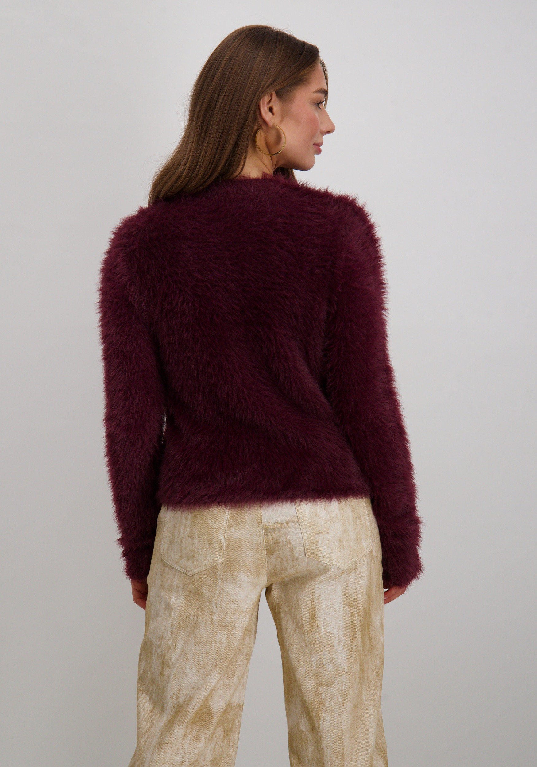 Vero moda Vest Fluffy 10337471 Bordeaux