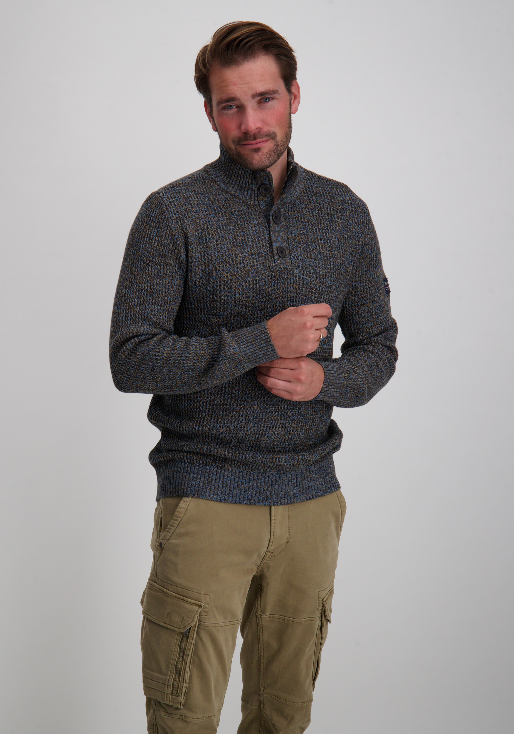 Petrol Trui M-3050-KWC270 Blauw