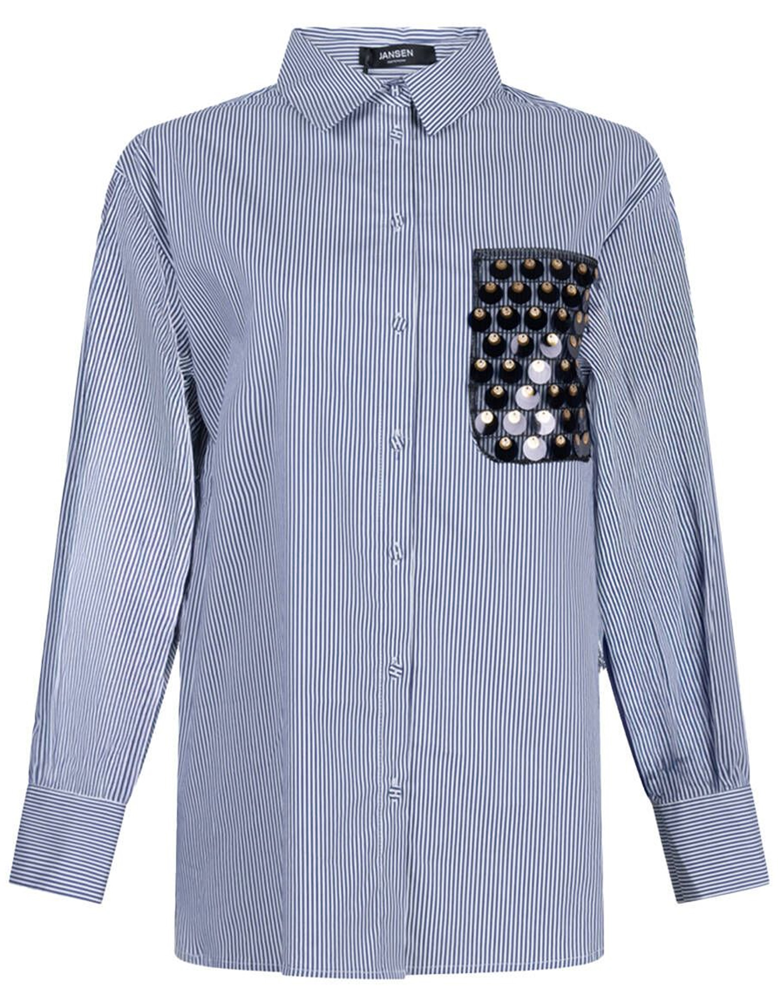 Jansen Amsterdam Blouse GOLDIE W25 Donker blauw