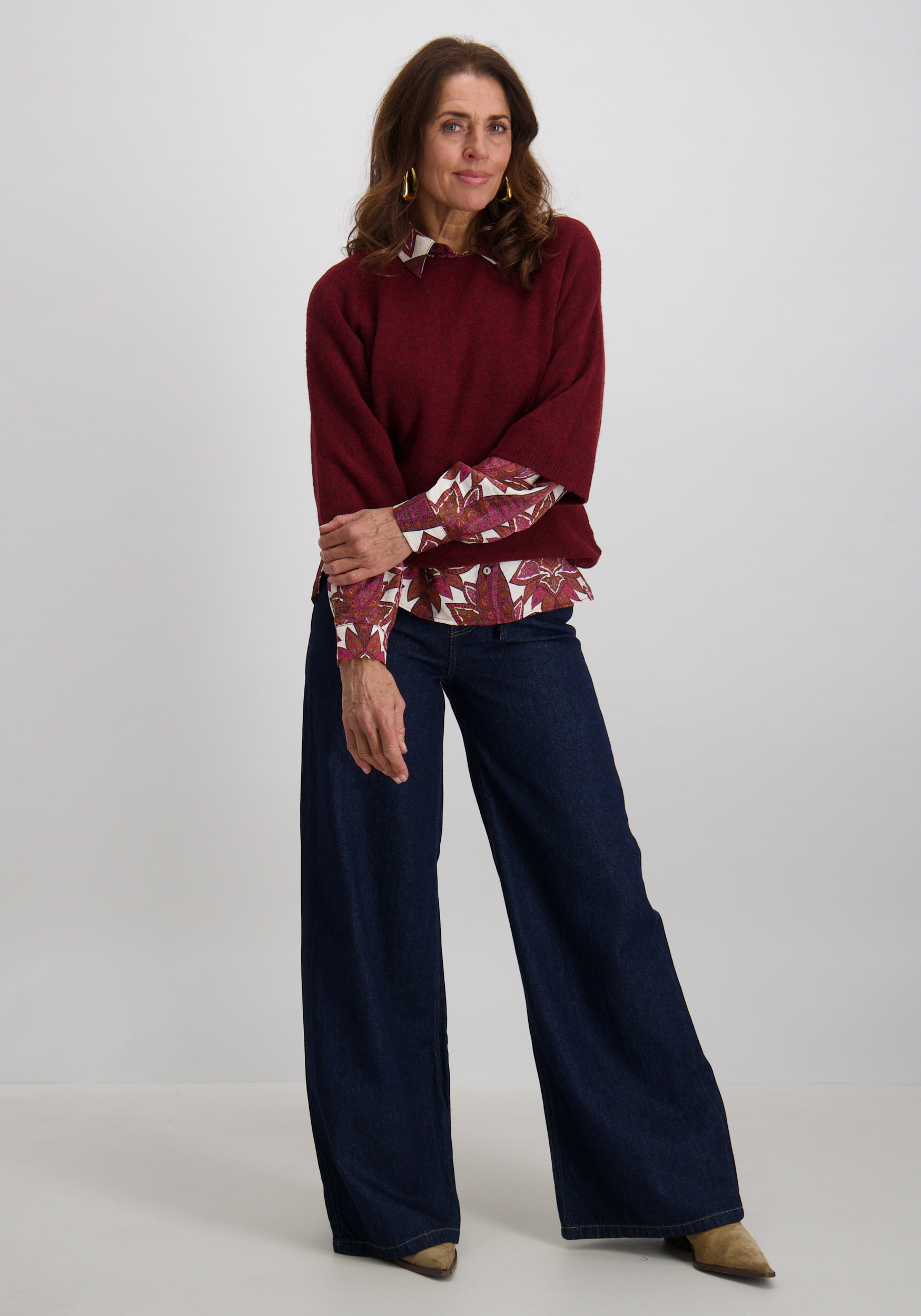 Geisha Blouse all-over print 53913-20 Wolwit-ecru