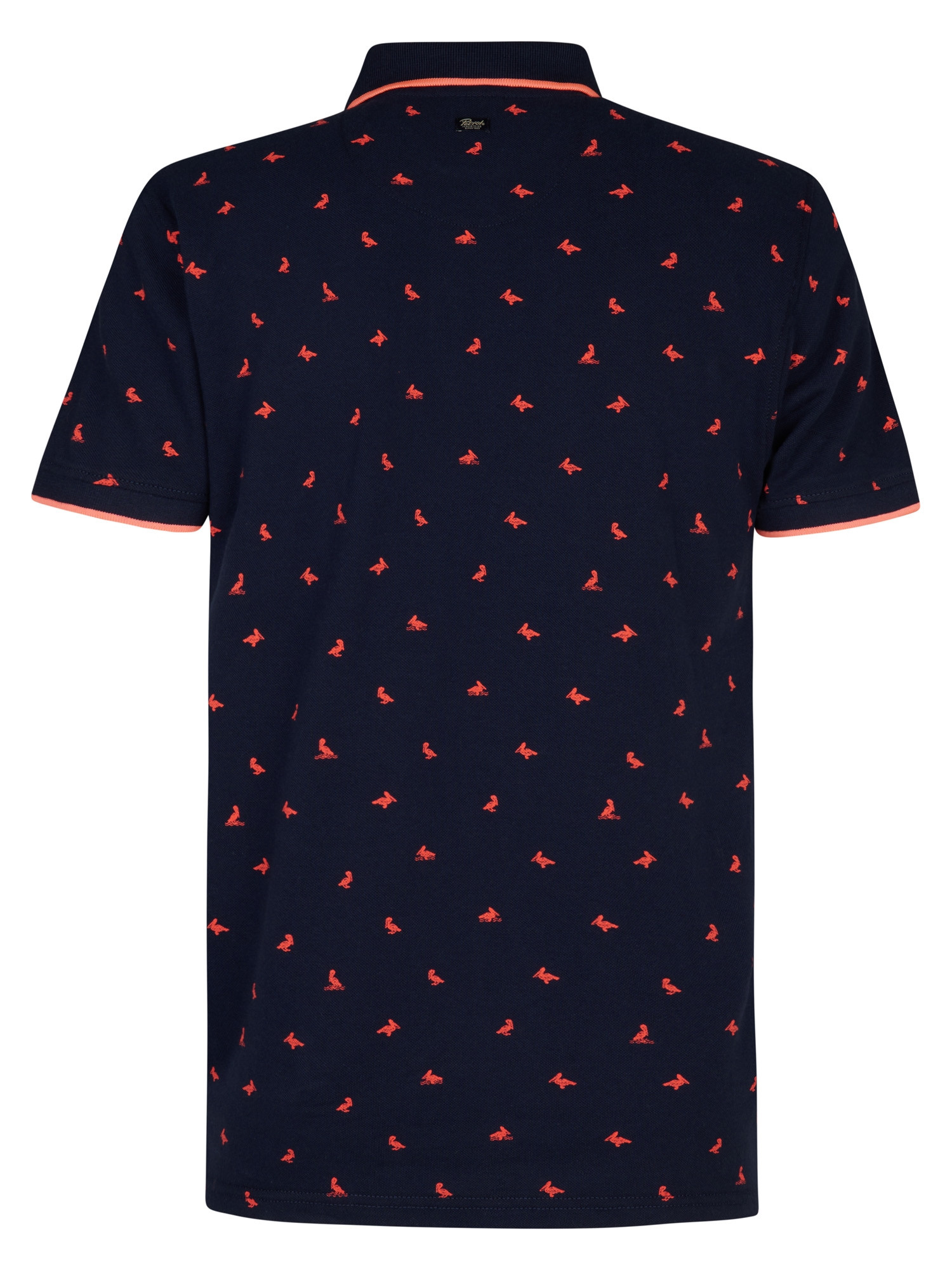 Petrol Polo all-over patroon M-1050-POL106 Donker blauw