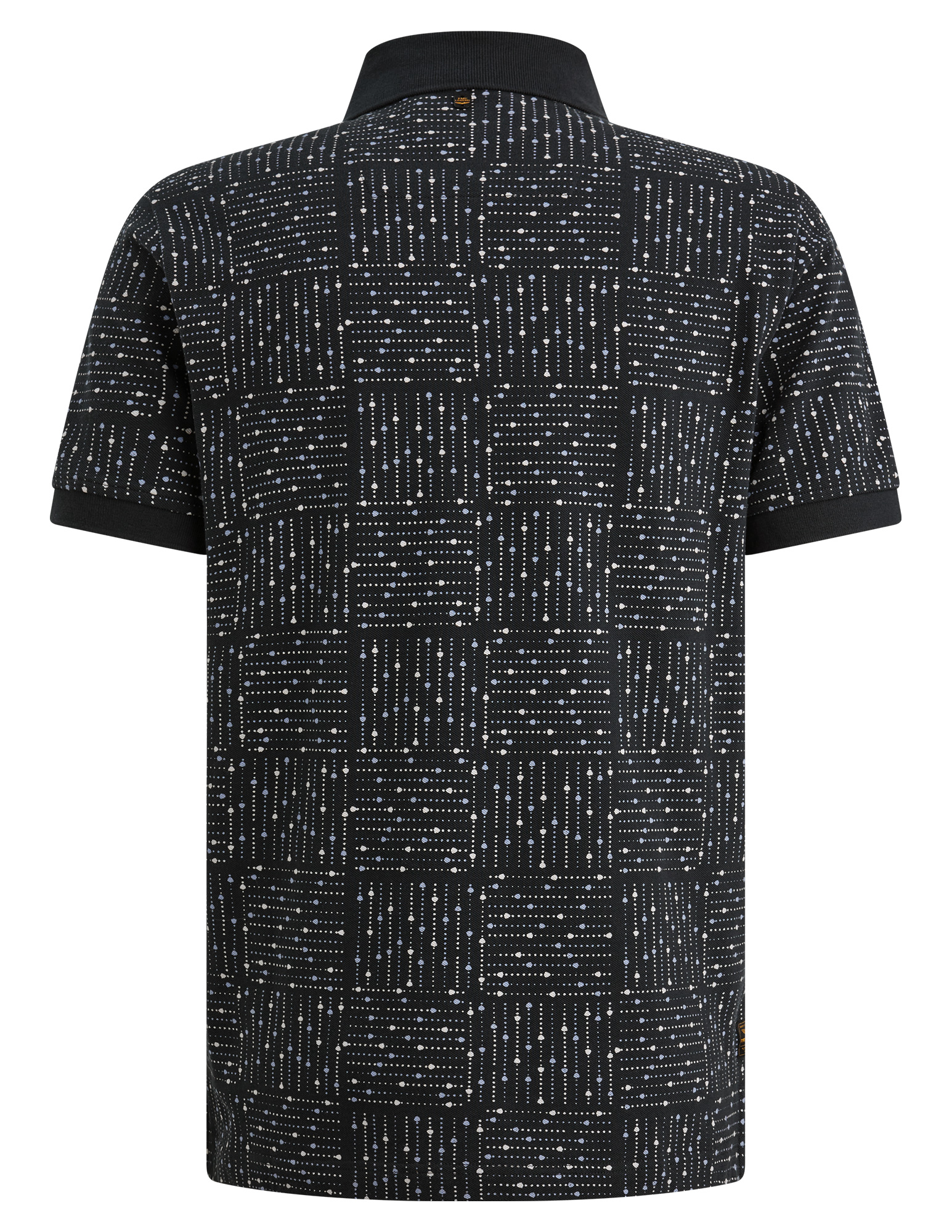 PME Legend Polo all-over print PPSS2605859 Donker blauw