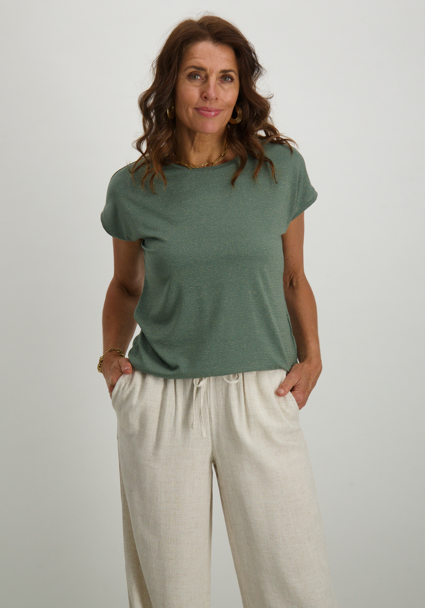 Only T-shirt Claudia 15318422 Groen