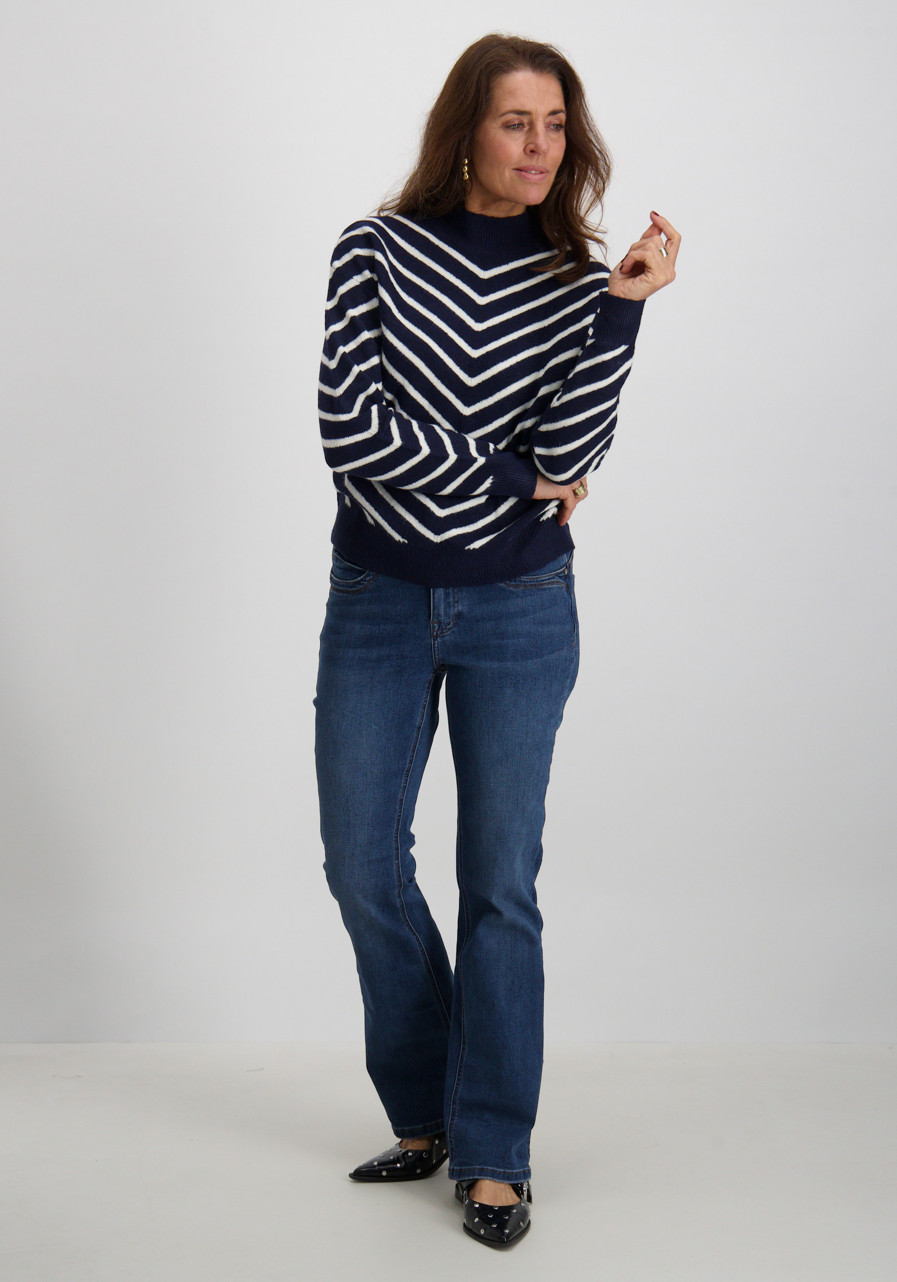 Geisha Trui gestreept 54504-10 Marine