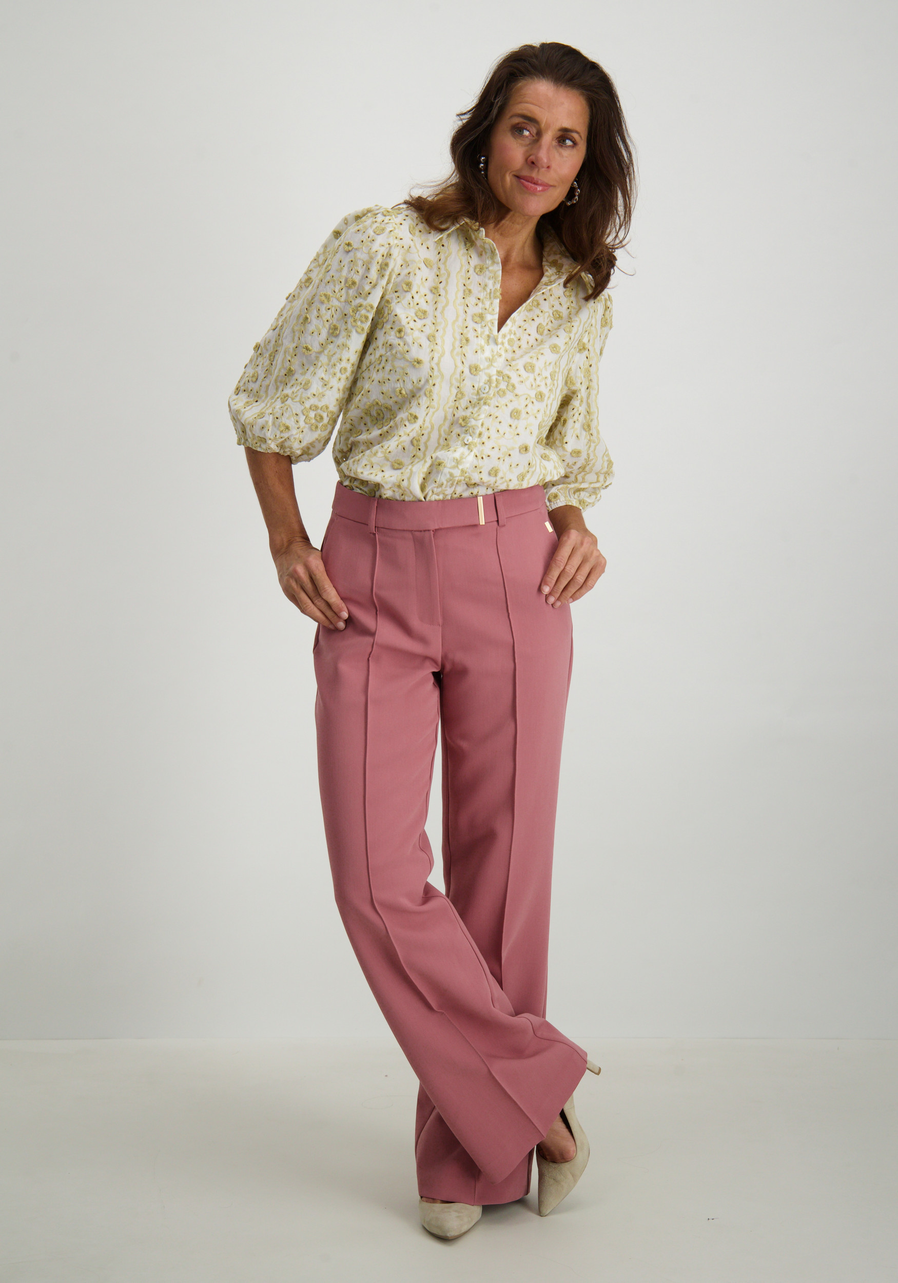 Aaiko BV Blouse LIEN 2 TONE CO 530 Beige