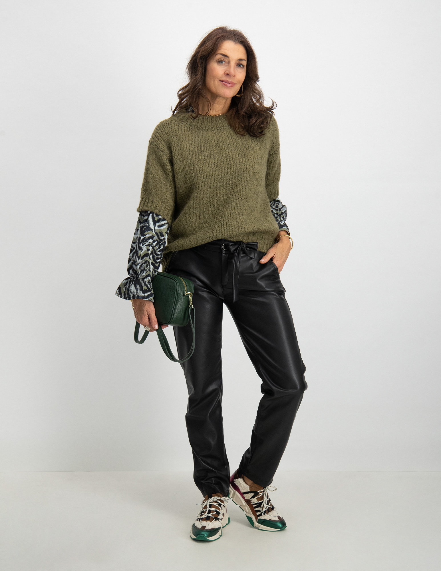 Jacqueline de jonge Blouse Caine 15308129 Midden groen